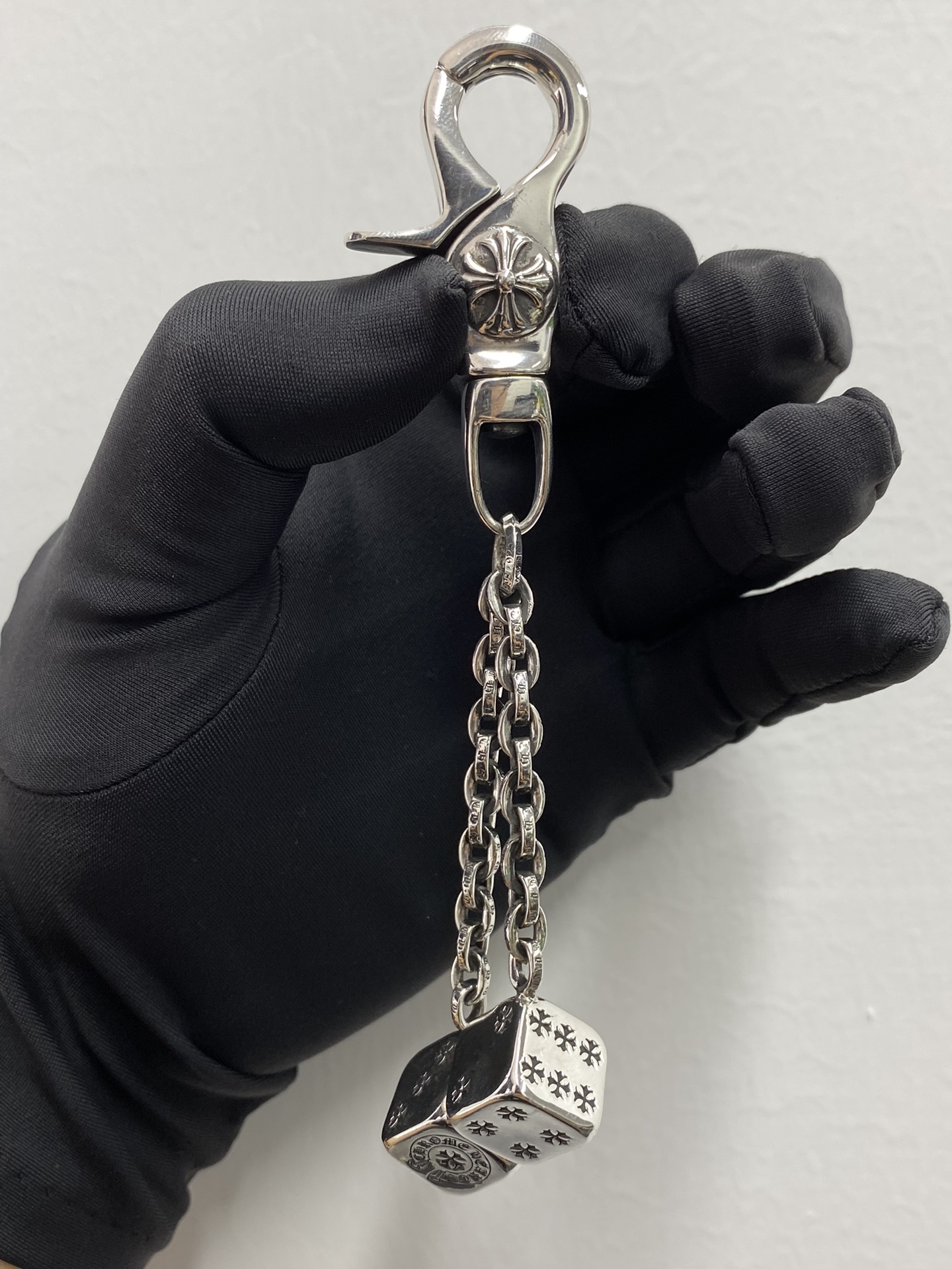 Dice Letter Chain Keychain