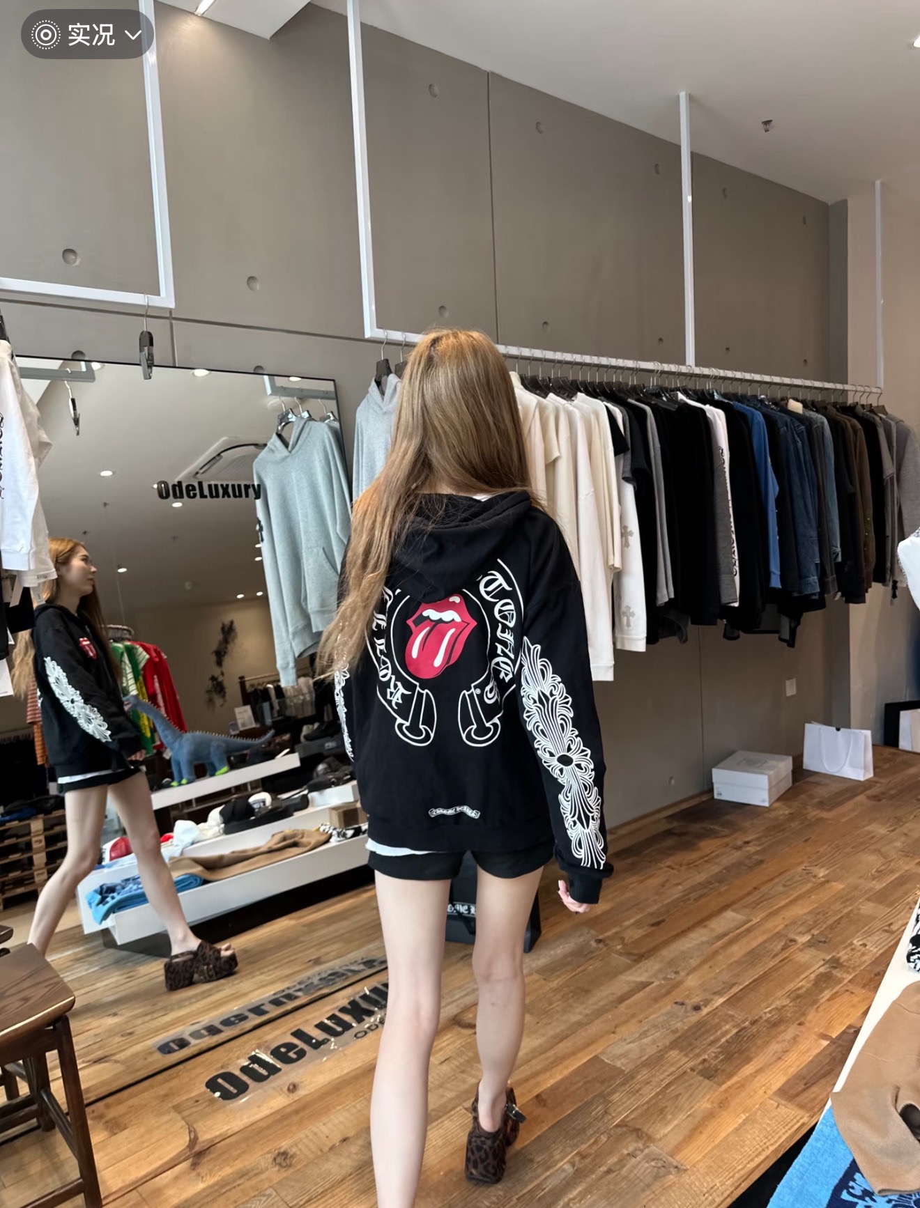 Chrome Hearts Rolling Stone Red Tongue Collaboration Zip-Up HoodieSizes: S M L XL