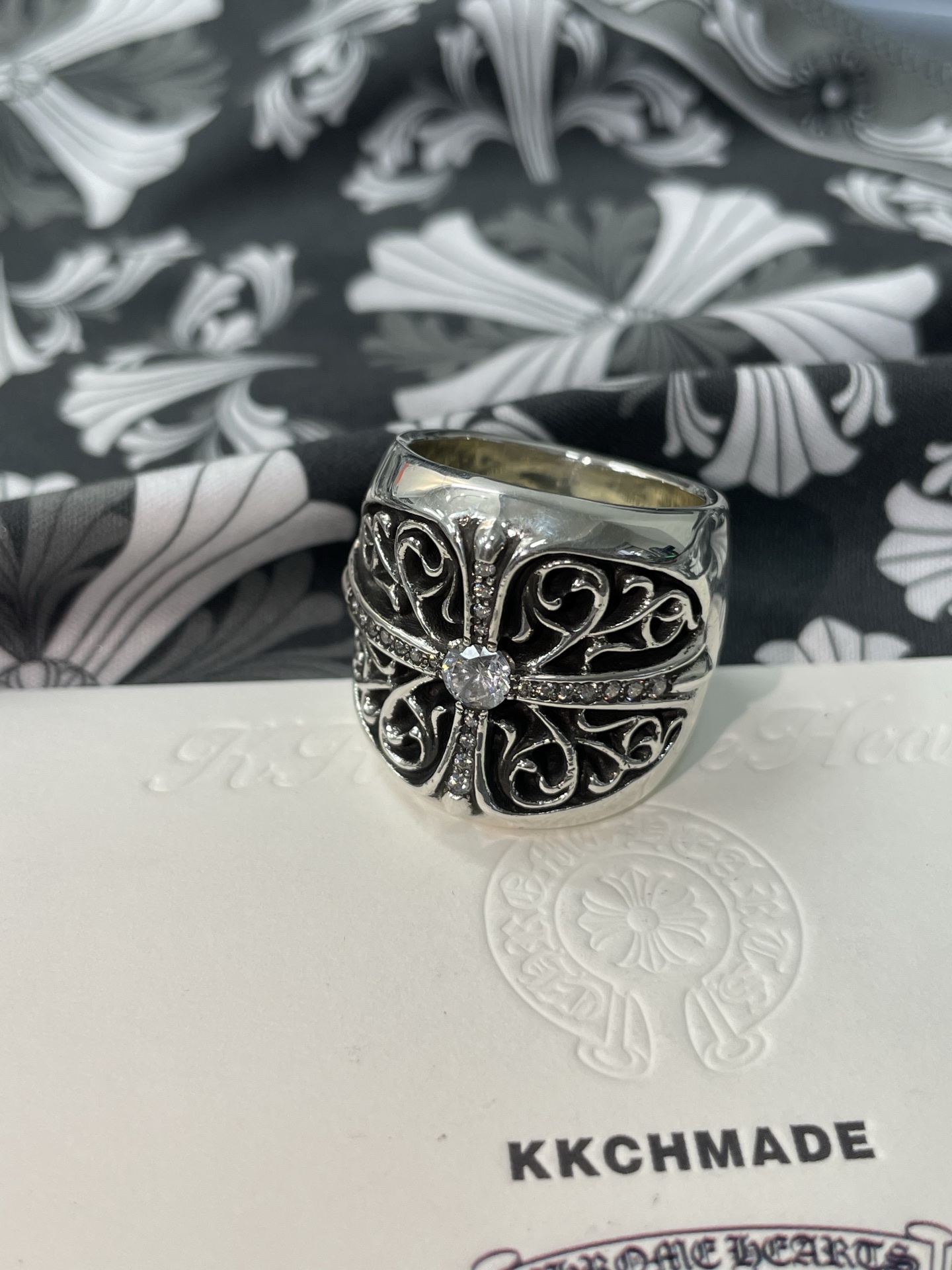 Customer order 🔝Vvs full diamond oval vine cross ring