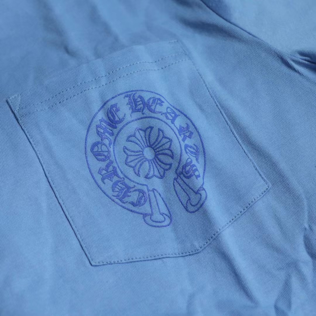 [New Arrival] New CH miami Miami Horseshoe Limited Edition Short-Sleeve T-Shirt. Retail price 5XXX. Custom-woven and dyed 26-count pure cotton, single-sided reactive dyeing, no color difference. Hand-printed with thermosetting oil. Limited edition T-