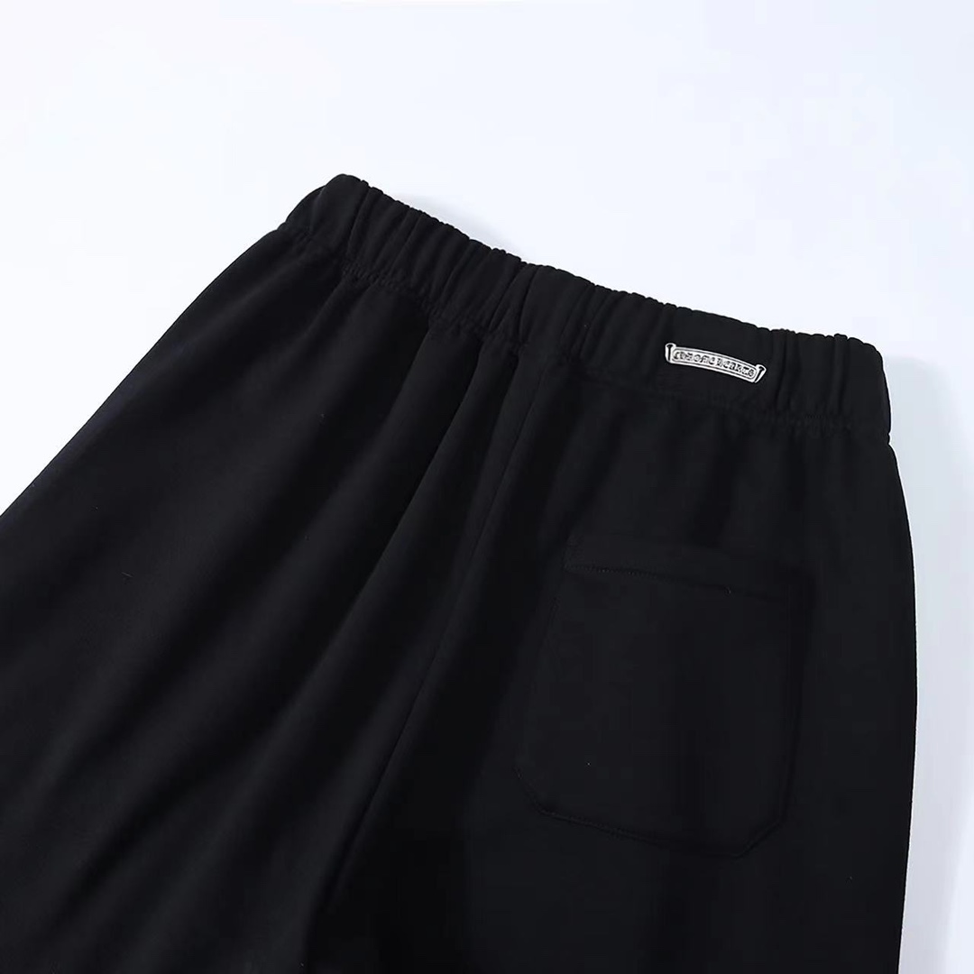 CH Rock Limited Edition Chestnut Brown Casual Fleece Sweatpants. Custom-woven and dyed 480g thick pure cotton knit fabric with added fleece. Made with imported top-grain lambskin (not ordinary artificial leather). Custom-made silver embellishments. W