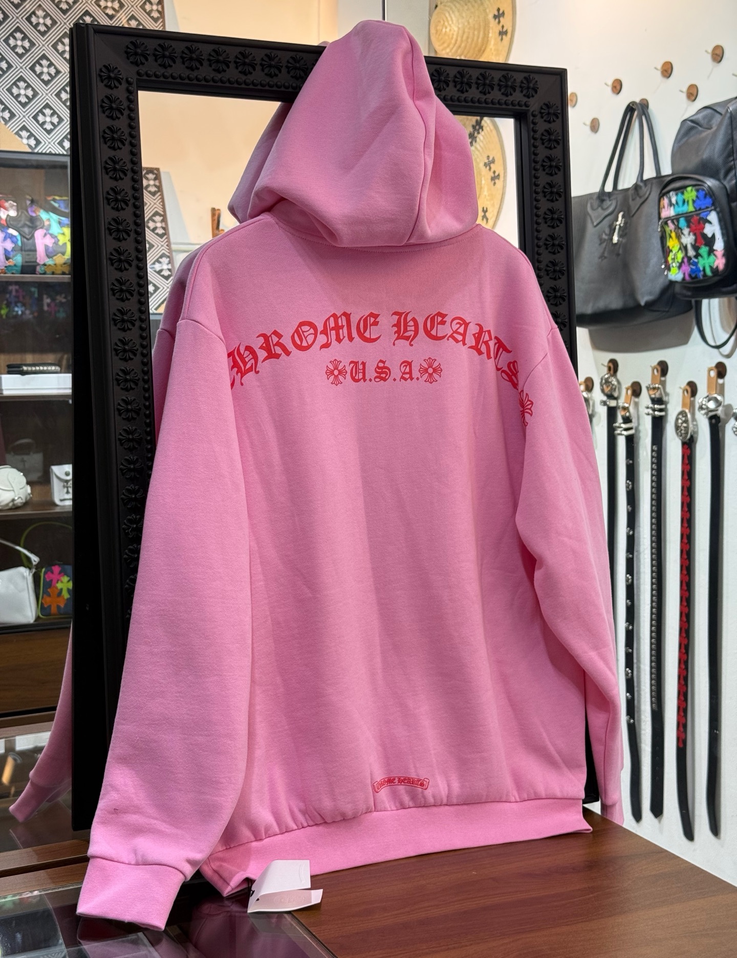 Chrome Hearts Cherry Blossom Pink Limited Edition Hooded SweatshirtSize: S M L XL