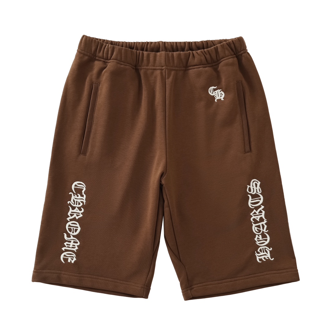CH's new embroidered shorts in Merlad Brown. All sizes are now available. Original Hong Kong import, purchased for 8700. Made of 330g pure cotton, soft and comfortable to the touch. Features garment-washed finish, imported TAJIMA machine-positioned e