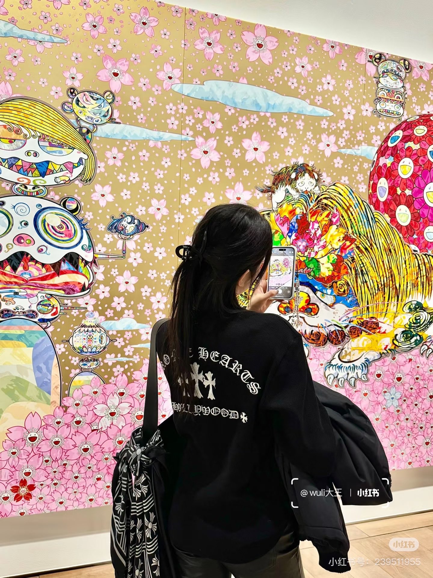 Chrome Hearts Embroidered Cross Letter Black Waffle Sweatshirt, Double-Layer Thick Fabric, Same Style as Original. Sizes S-XL