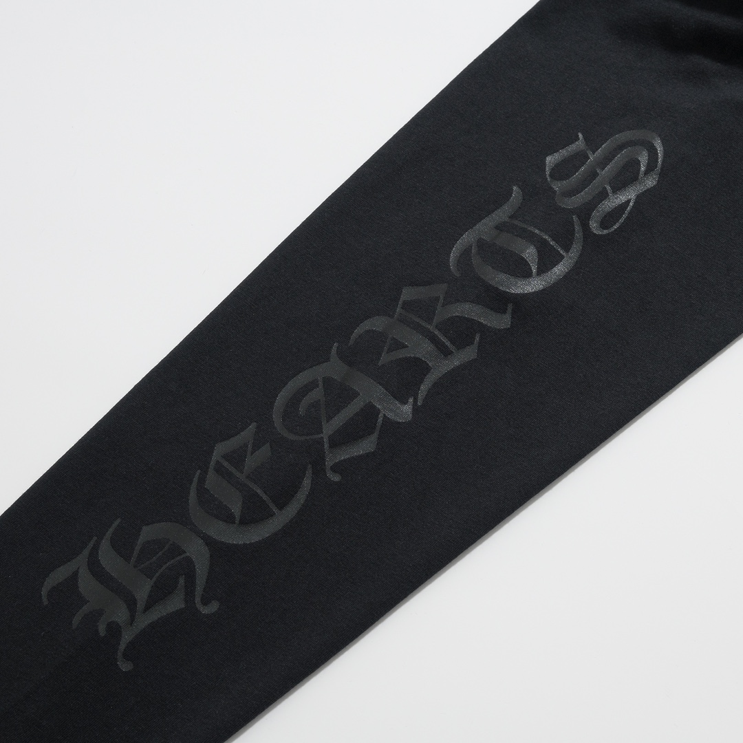 CH Chrome Hearts Sanskrit Long-Sleeve T-ShirtCustom-made comfortable cotton fabric, chest pocket design, Sanskrit print on collar and sleevesSizes S-XL