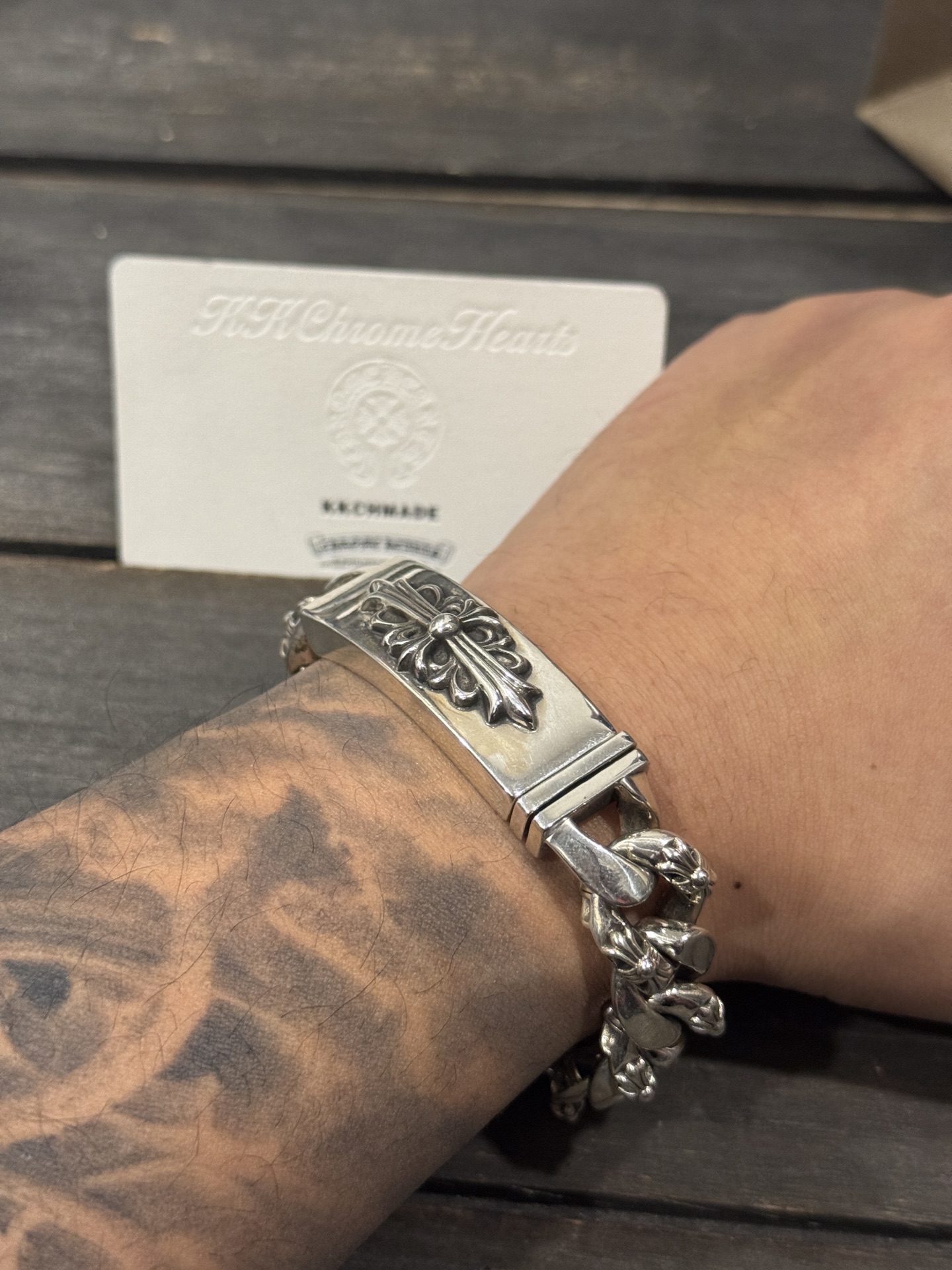 Custom-made wide half-flower guardian bracelet for our clients. Extra heavyweight, unlike the smaller, inferior versions available on the market.