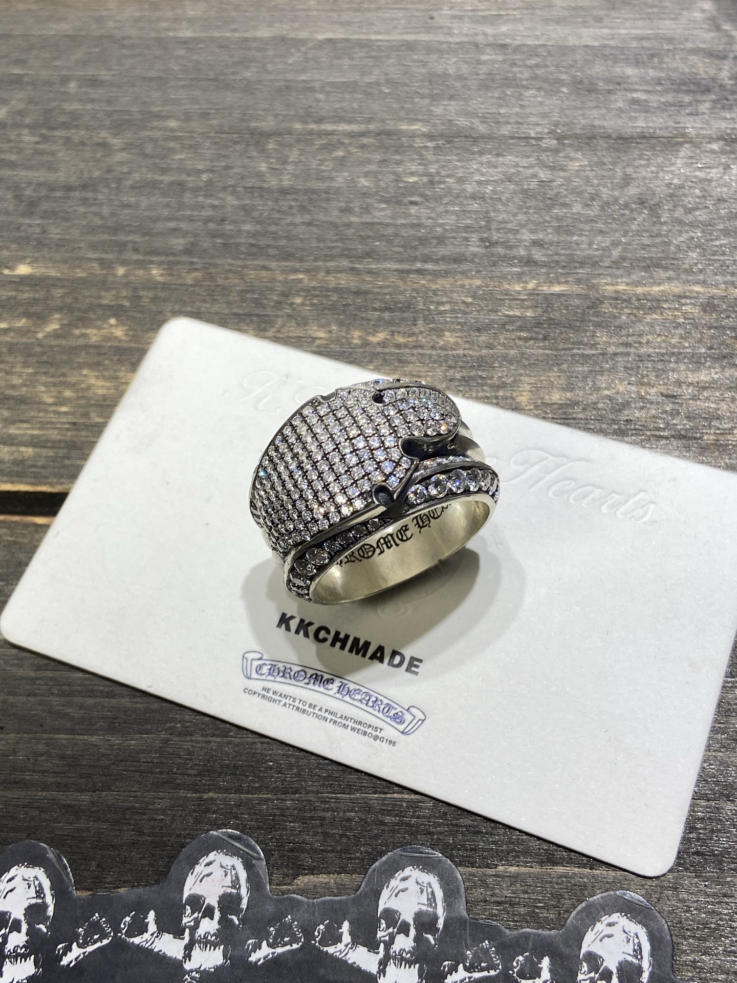 Custom-made for clients 💎VVS full diamond settingSterling silver flame ring