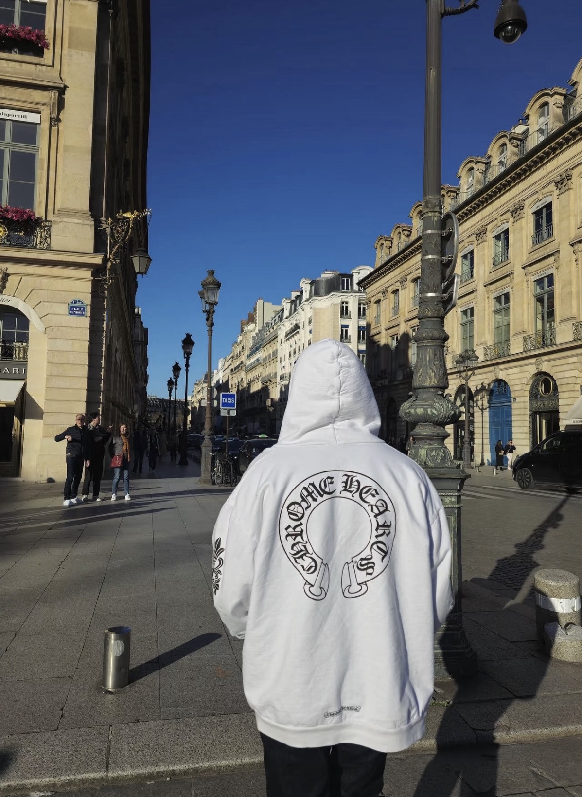 Chrome Hearts classic horseshoe double floral sleeve zip-up hoodie