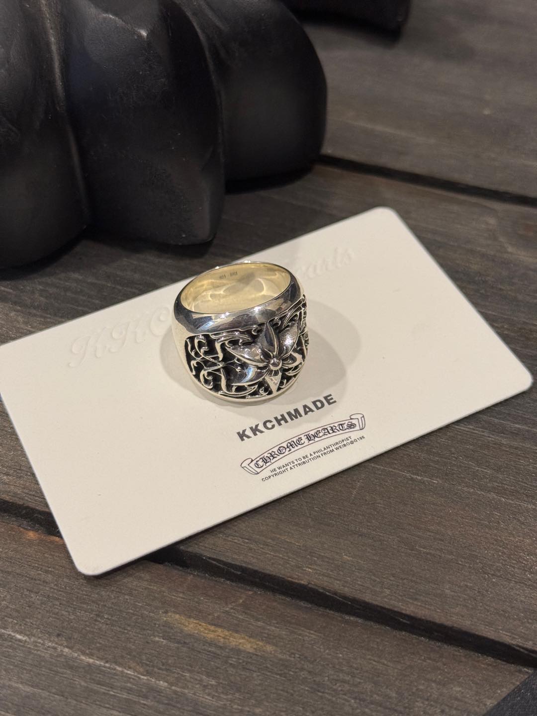 Customer order 🔝 Oval six-pointed star vine ring