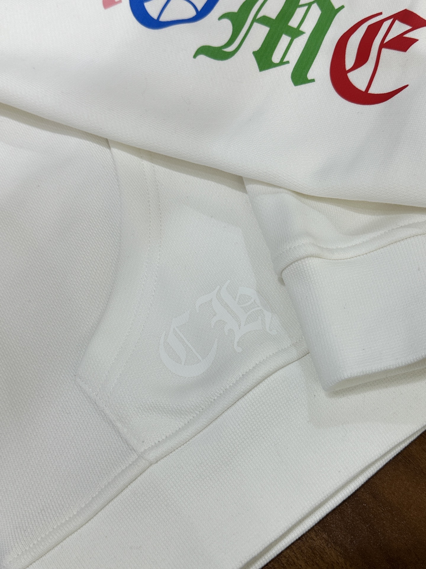 Chrome Hearts Colorful Cross White Zip-Up HoodieSize: S M L XL