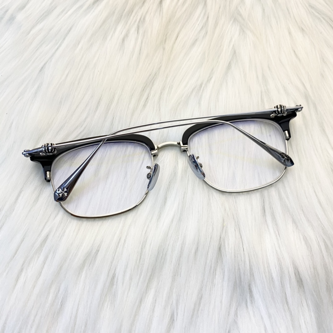 Chrome Hearts Black & Silver GlassesPure Titanium Frames, Available in Gold/SilverLikely the style worn by Xue Zhiqian, with Zeiss anti-blue light lenses