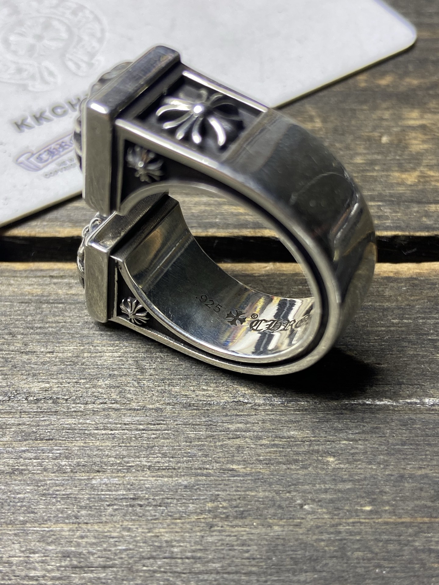 Customer order 🔝 Double flower cross open ring