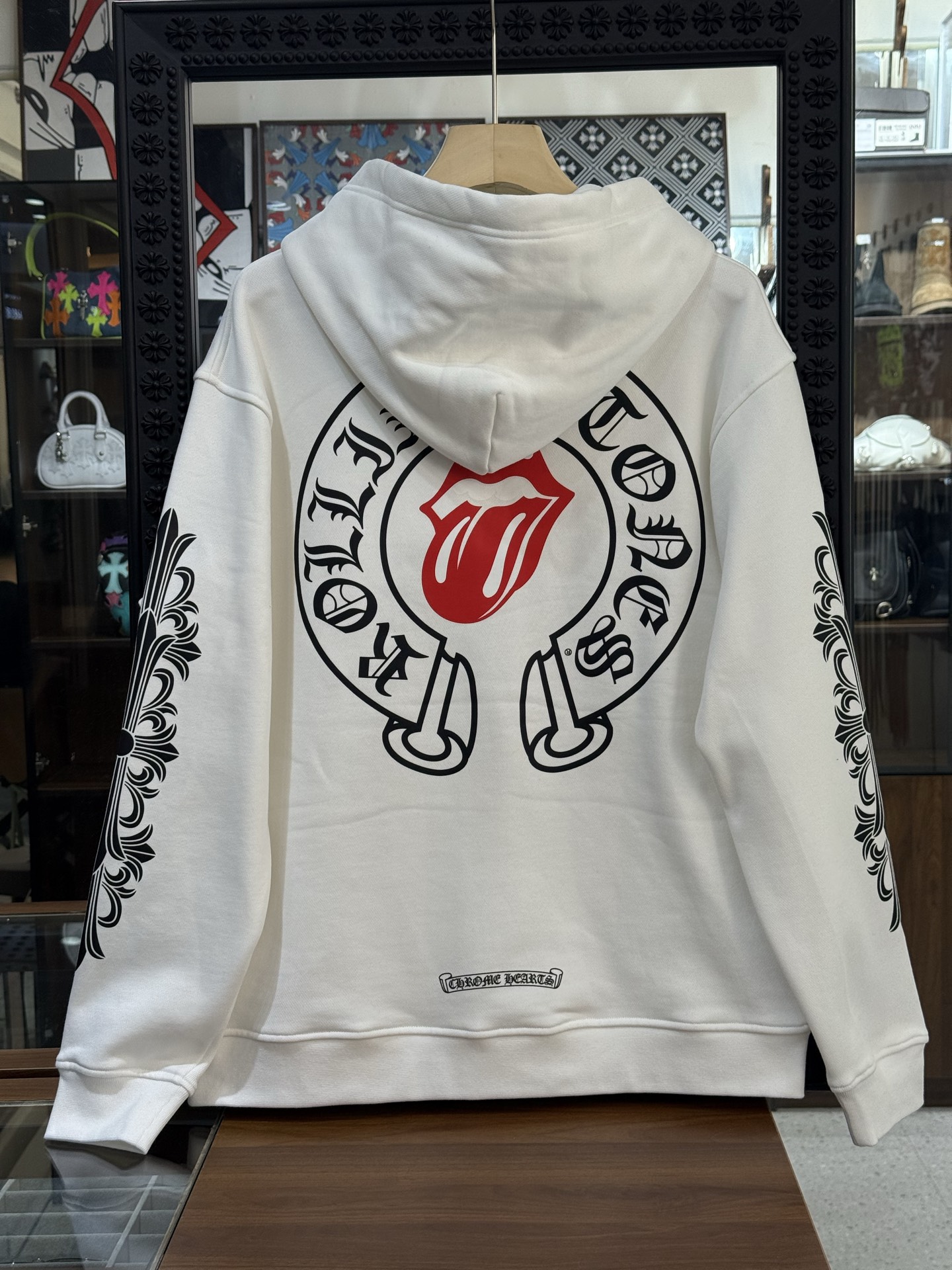 Chrome Hearts Rolling Stone Red Tongue Collaboration Zip-Up HoodieSizes: S M L XL