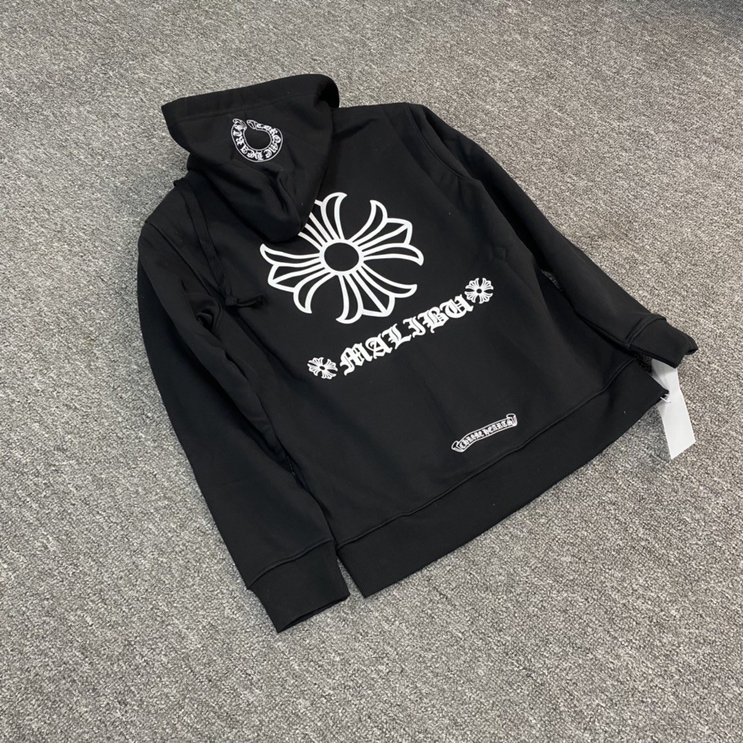 Chrome Hearts Classic Cross Sanskrit Zip-Up SweatshirtMade of 42-count 380g pure cotton, featuring a custom antique silver zipper pull and imported ink printing for a 3D effect. Perfectly customized for your needs!Sizes: M L XL XXL