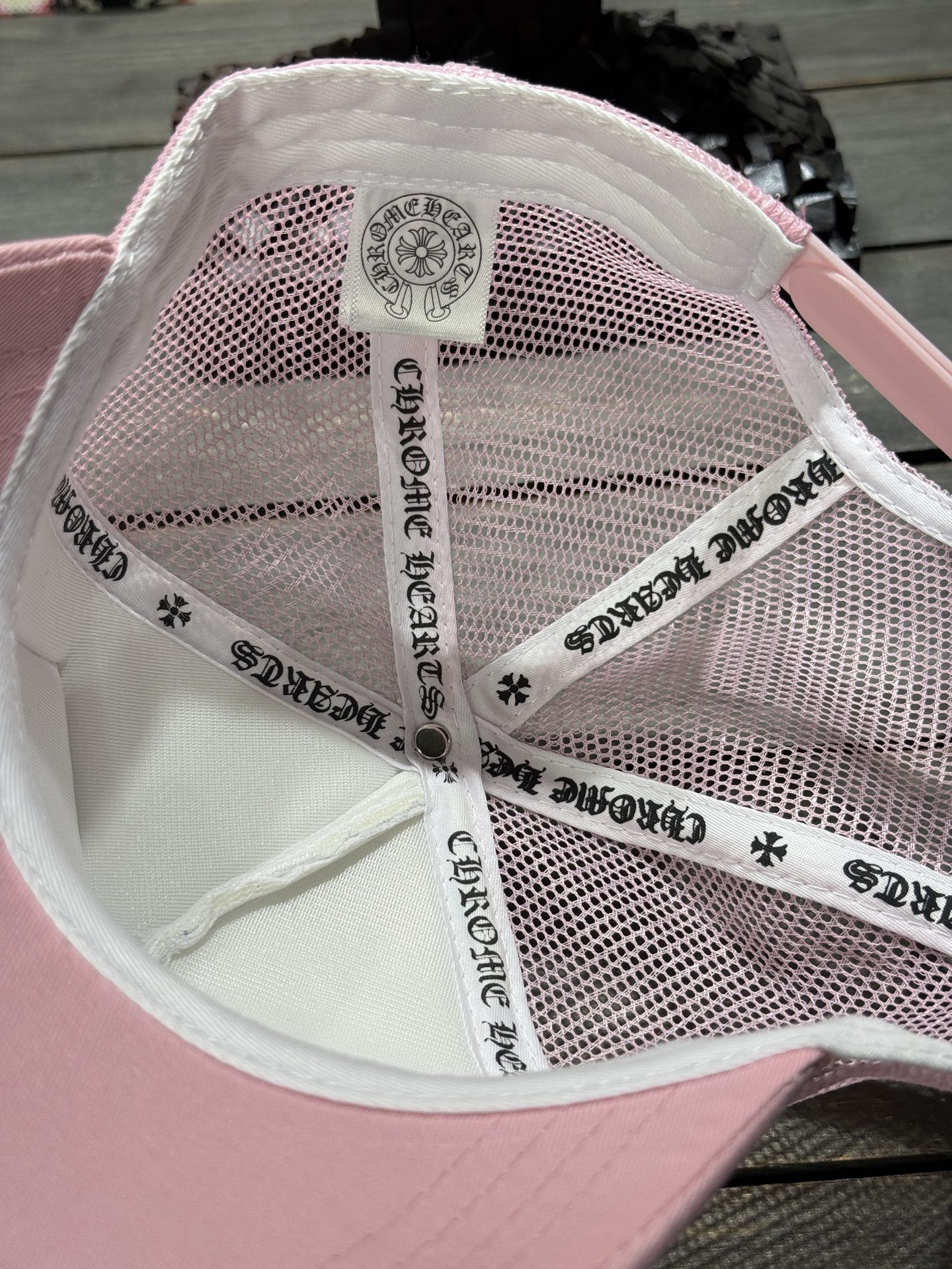 Custom-ordered CH Pink Logo Baseball Cap with Sterling Silver Buckle and Top-Quality Stitching