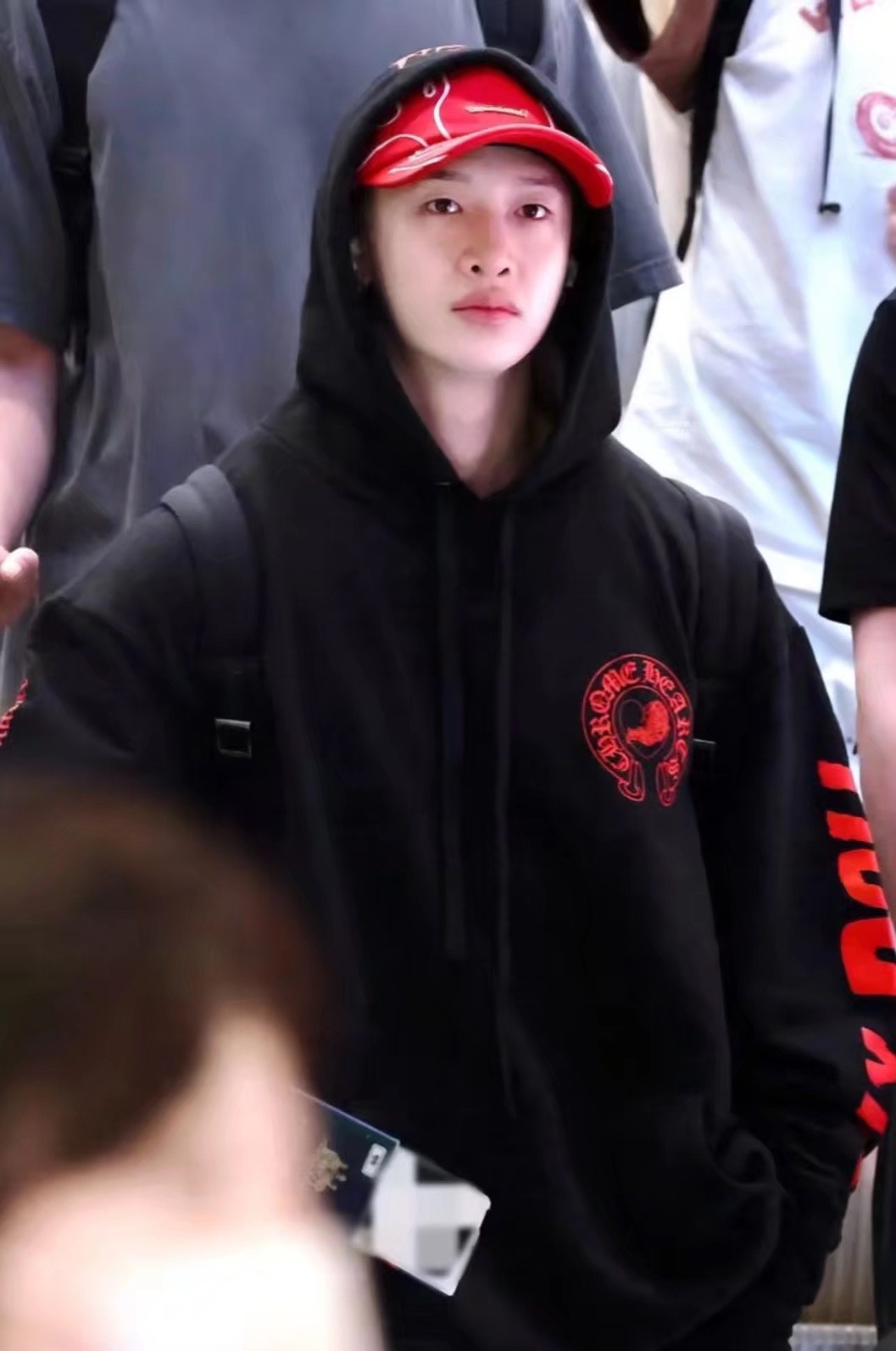 Chrome Hearts x Deadly Doll Limited Edition Red Horseshoe HoodieSize: S M L XL