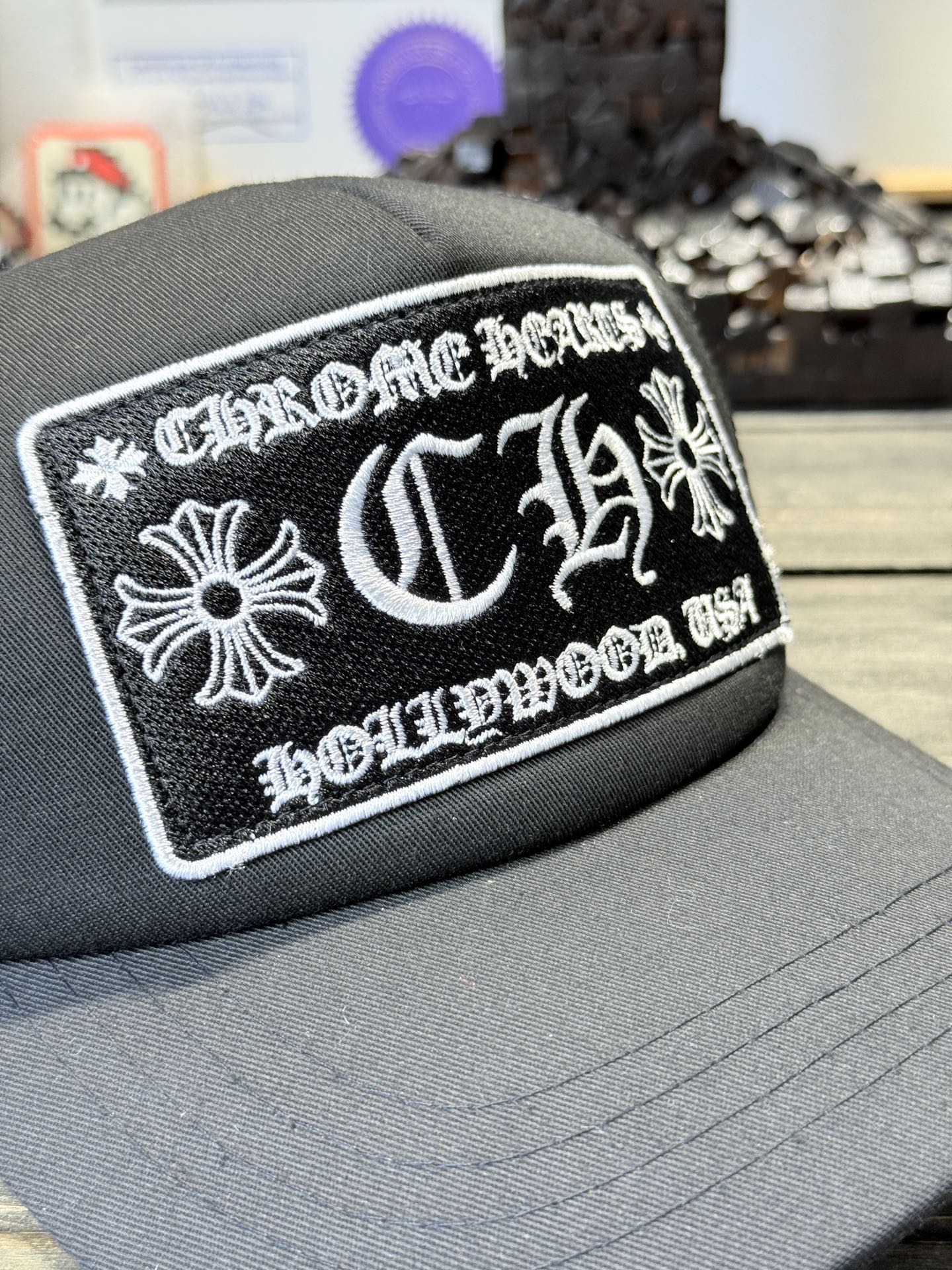 Custom-ordered Fu#k Logo Baseball Cap with Sterling Silver Buckle and Premium Car Emblem