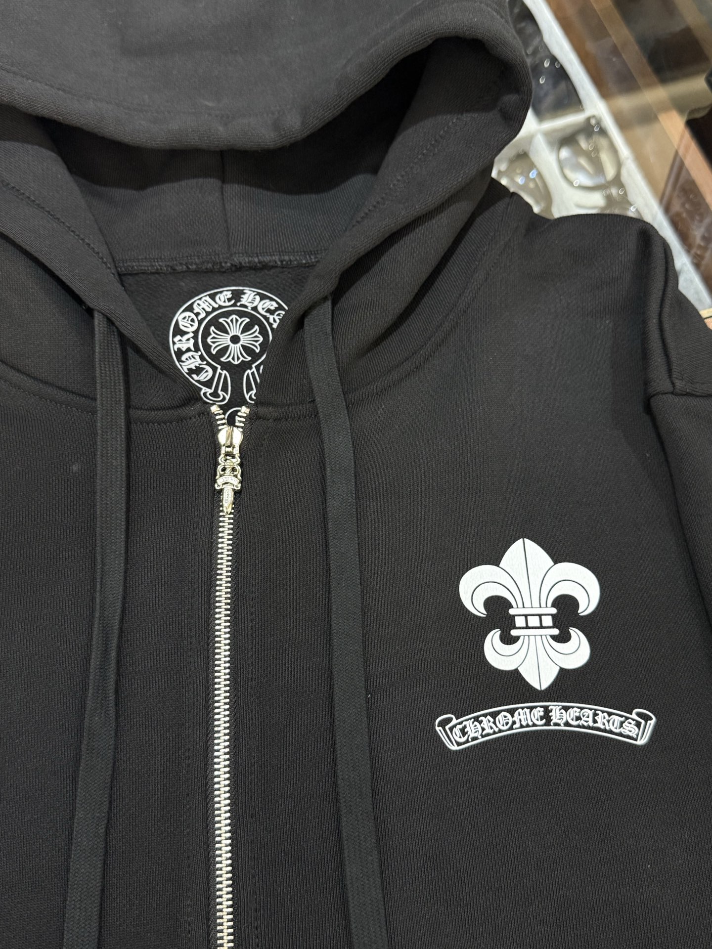 Chrome Hearts Scout Scroll Print Zip-Up HoodieSize: S M L XL