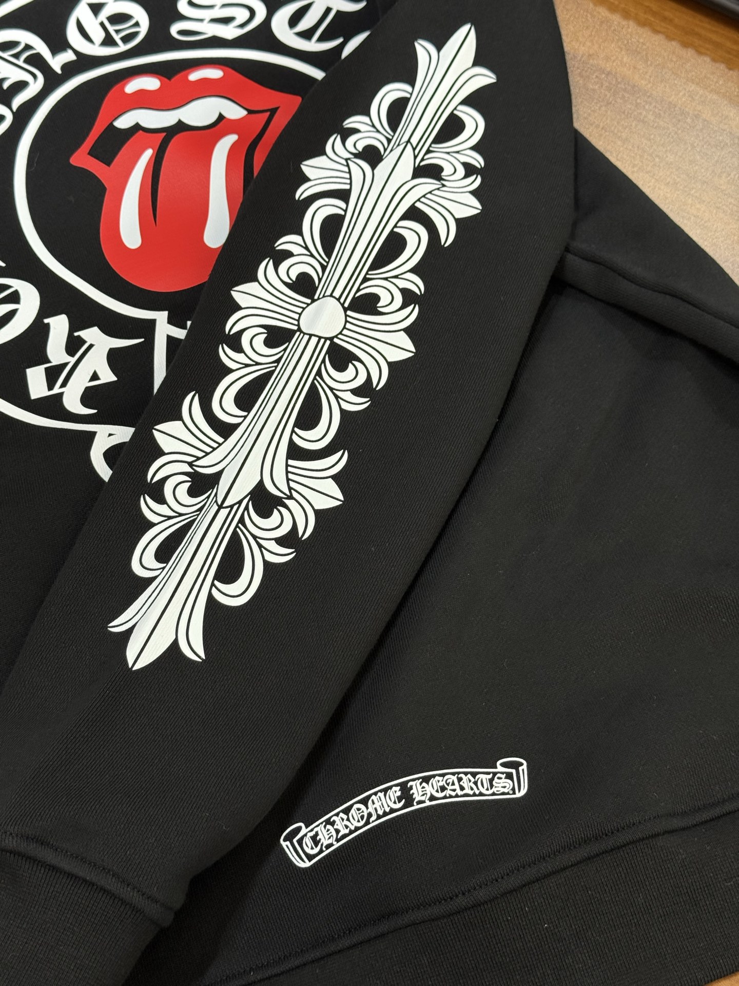 Chrome Hearts Rolling Stone Red Tongue Collaboration Zip-Up HoodieSizes: S M L XL