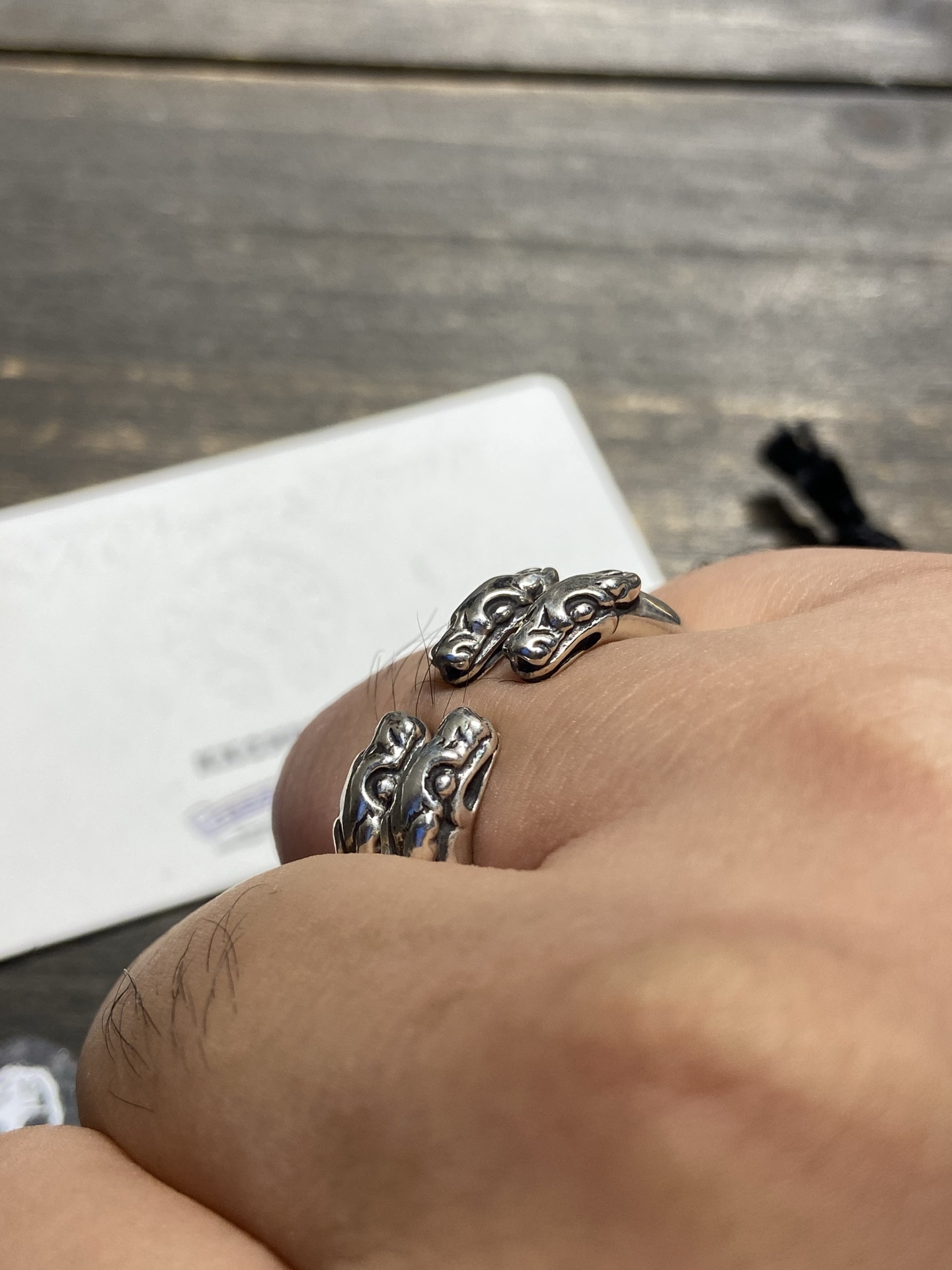 Open-face double-headed dragon ring - a must-have for stacking!