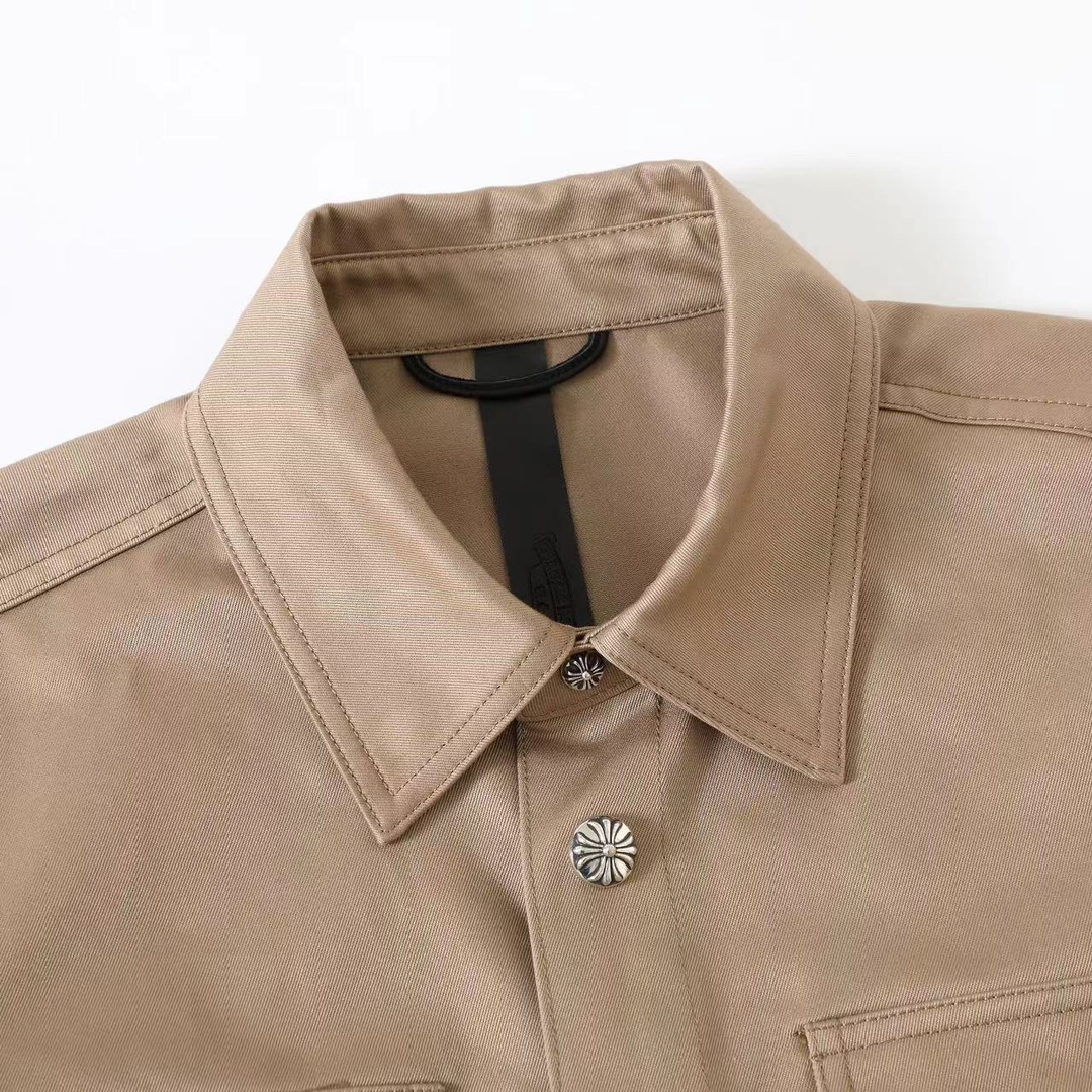 CH pink khaki checkered work jacket