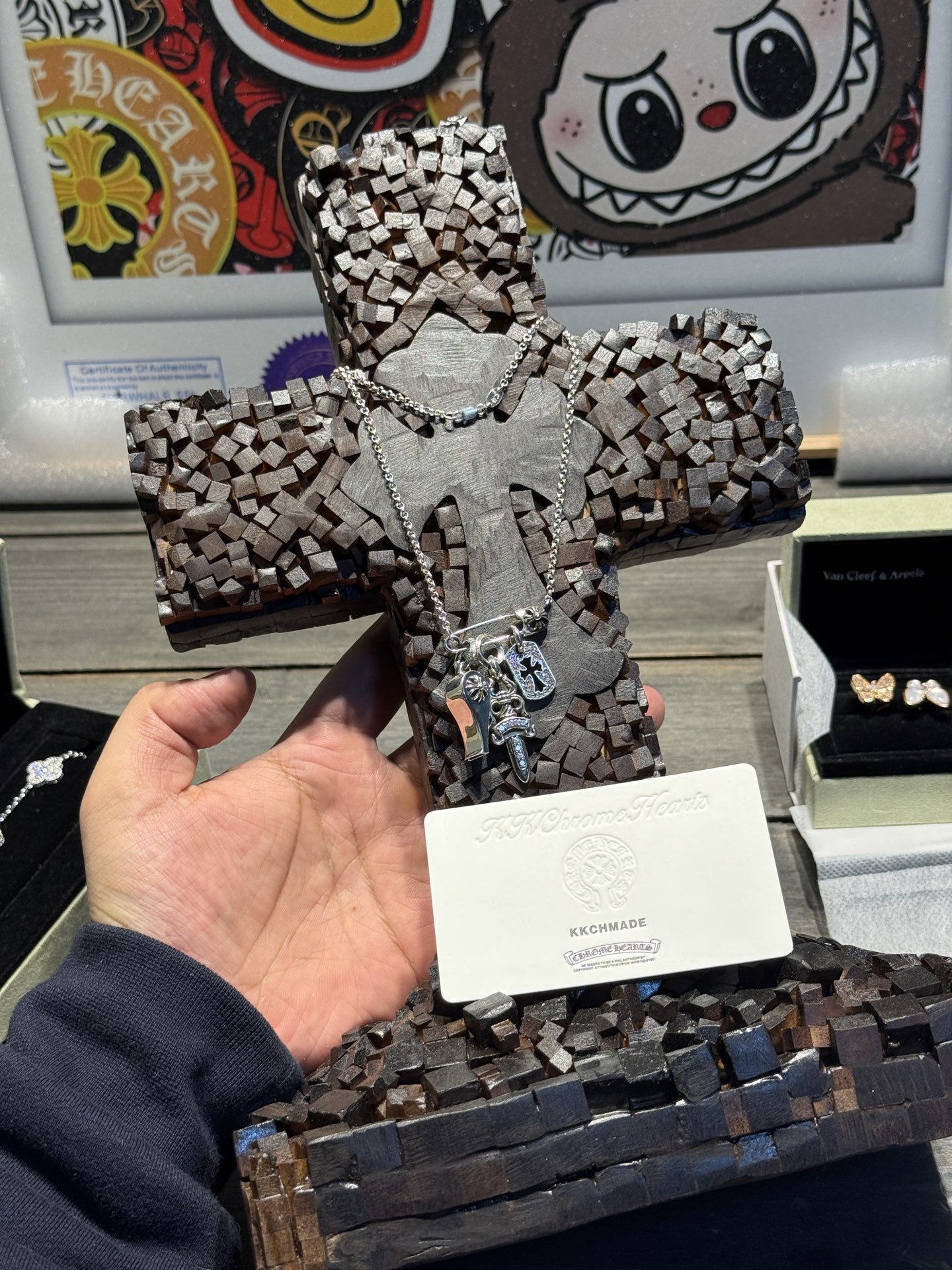 Customer Order 🔝 Full Rhinestone Brooch Set 💎 Cross Whistle + Full Rhinestone Sword + Full Rhinestone Dog Tag