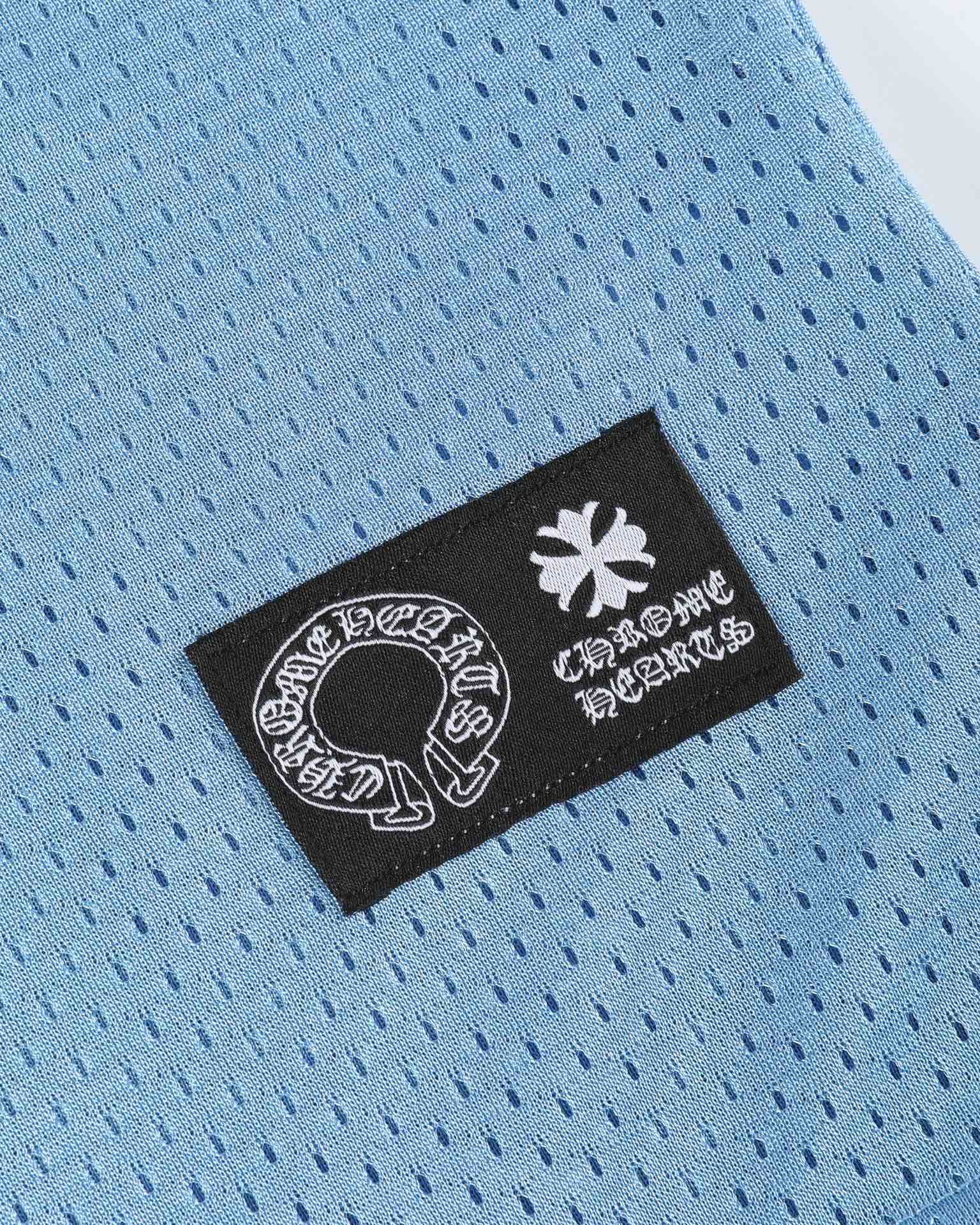 CH Chrome Hearts New Sanskrit Mesh Hockey Short-Sleeve T-ShirtOriginal design, top-notch details, 1:1 custom-made to the original Y version, unisex. Sizes S, M, L.