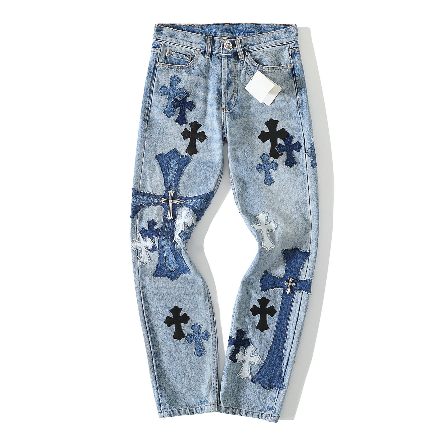 New King Denim Pants - Now Available! Those in the know understand.These pants are incredibly rare; there are only a handful available.The current market price is nearly 200,000 RMB, making them extremely difficult to obtain. The shop owner went