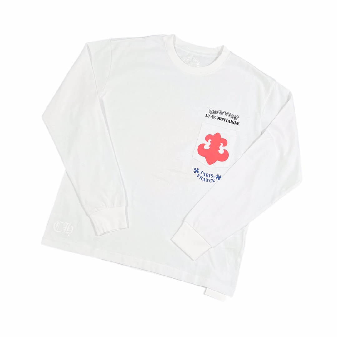 Chrome Hearts Paris Store Exclusive: Red Scout Floral Long-Sleeve T-ShirtThis T-shirt is made of custom-woven and dyed 210g pure cotton plain weave high-density fabric. The all-over print uses the same thermosetting ink material; the ink setting ma