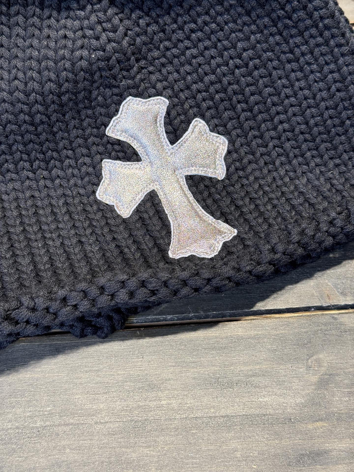 Custom-ordered 🔝Silver Cross Beanie with Sterling Silver Buckle + Top-Grade Car Emblem