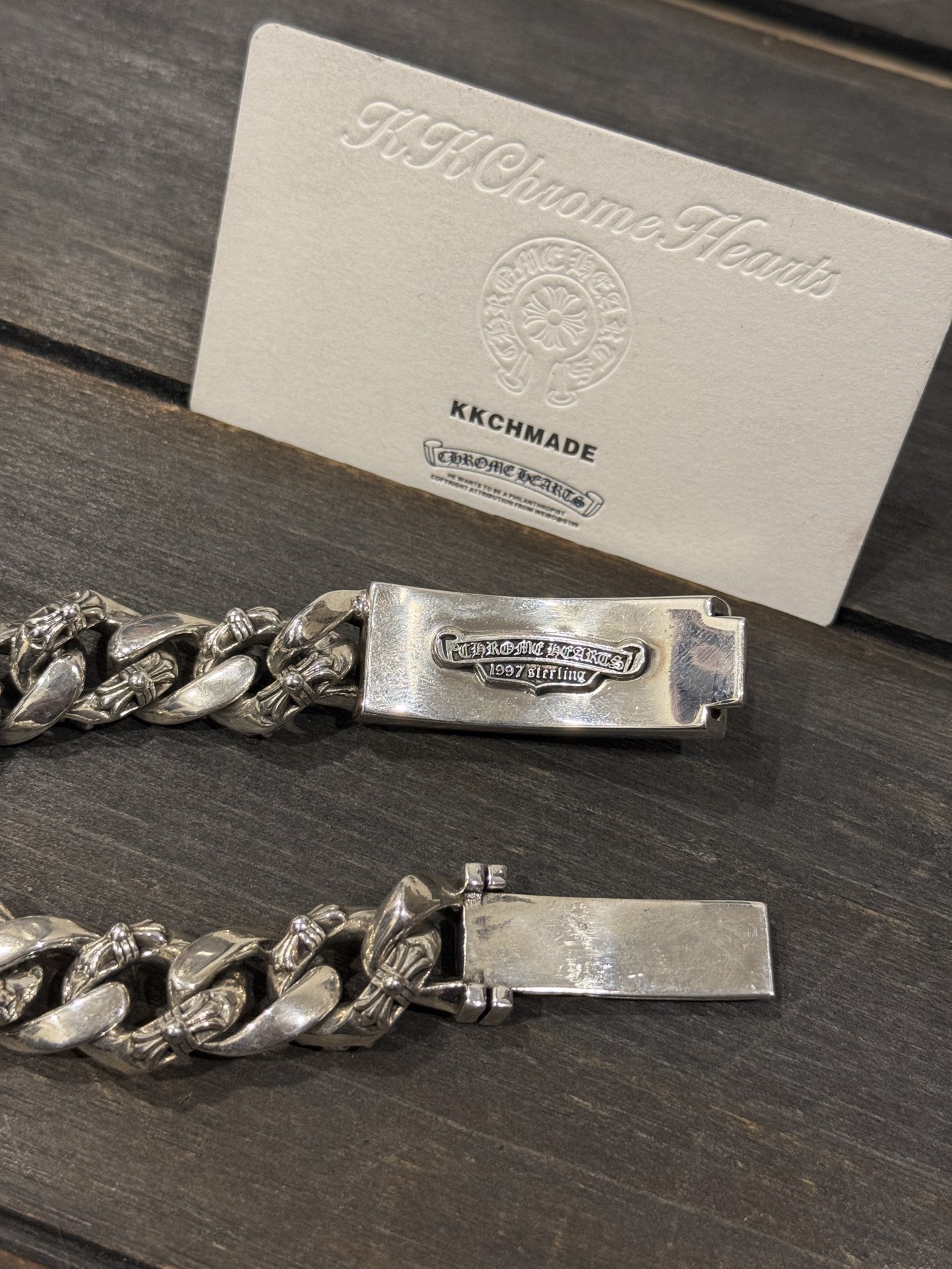 Custom-made wide half-flower guardian bracelet for our clients. Extra heavyweight, unlike the smaller, inferior versions available on the market.