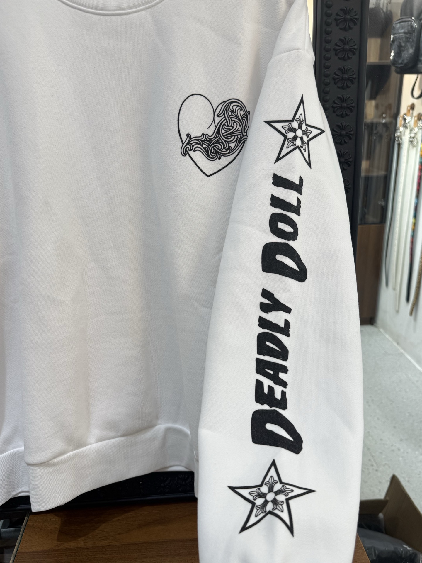 Chrome Hearts✖️Deadly doll vine heart crewneck sweatshirtSize: S M L XL