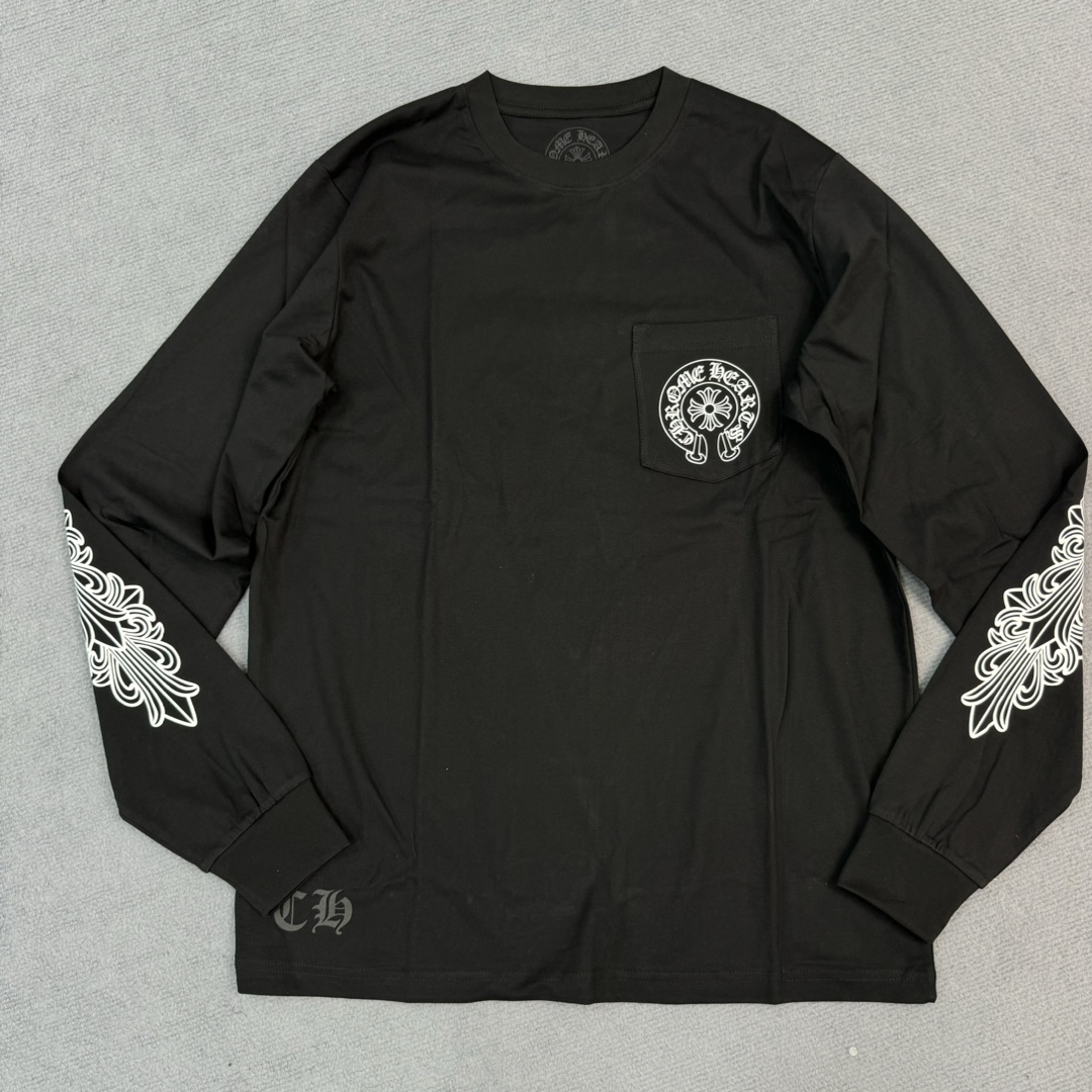 Chrome Hearts CH City Limited Edition Long-Sleeve Shirt. Made with 180g pure cotton fabric, finished with imported ink 3D printing. Distinguishes from other versions on the market with incorrect color matching. In stock and ready to ship.Sizes: S, M