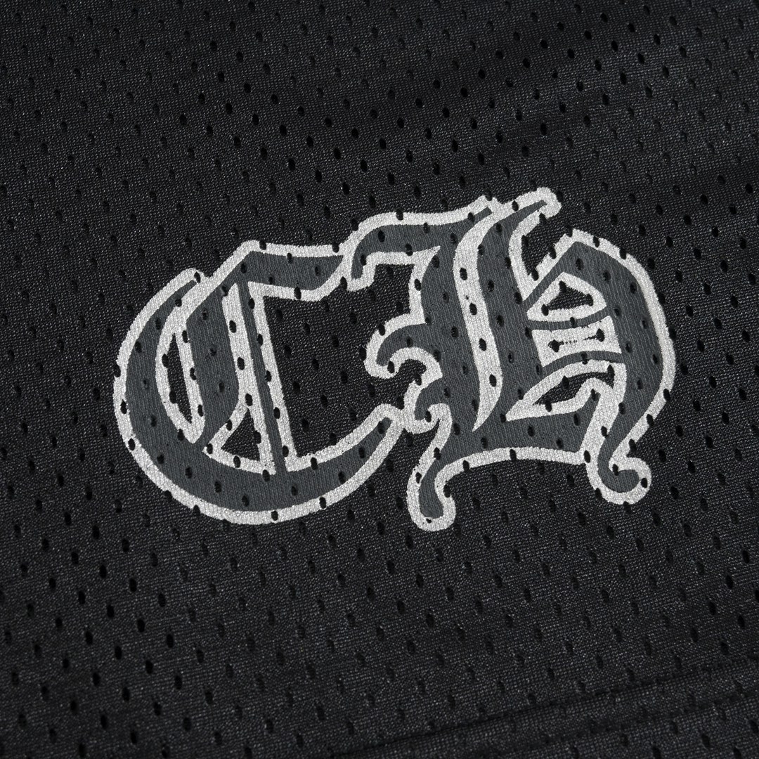 CH Chrome Hearts Ice Hockey ShortsCustom mesh material, Sanskrit print, woven label embellishment, drawstring design, skin-friendly and comfortableSizes S-XL