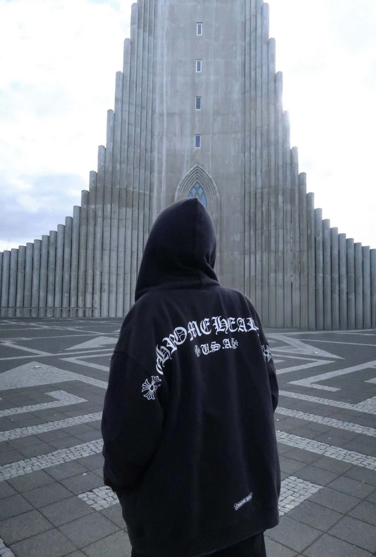 Chrome Hearts USA Exclusive Zip-Up Sweatshirt with Sanskrit Logo on the BackSize: S M L XL