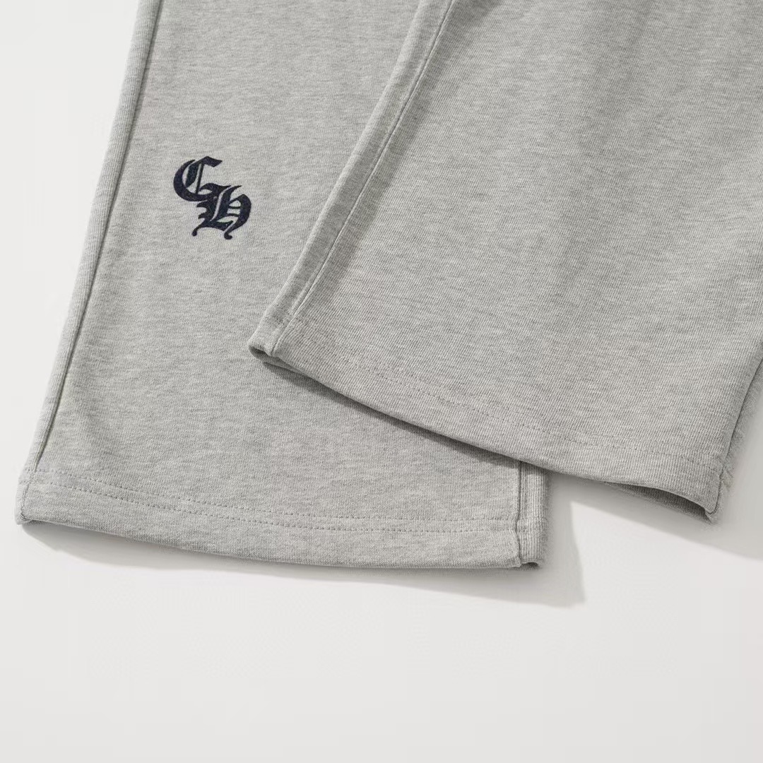 CH 25SS New Grey Flocked Long Sweatpants