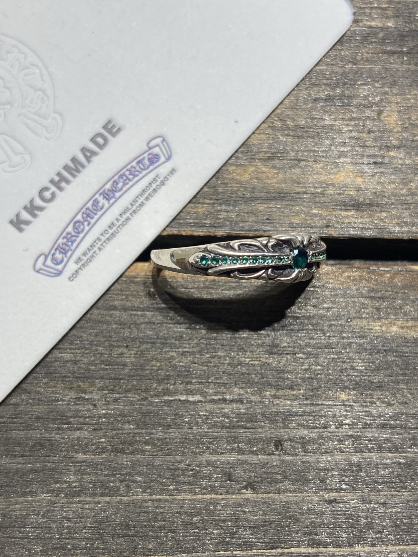 Custom-ordered 🔝 Green diamond inlaid narrow version Keeper