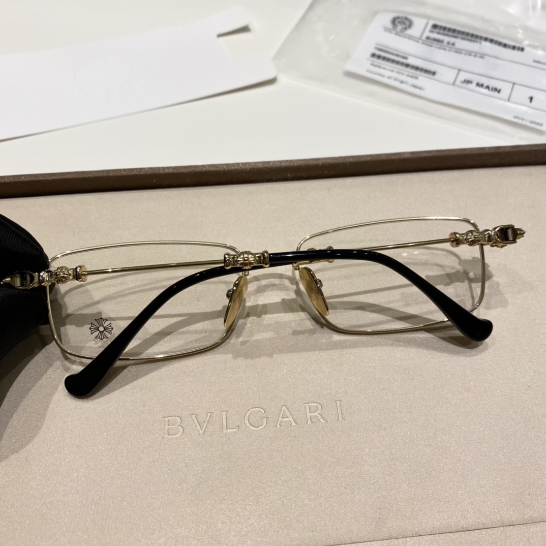 Chrome Hearts BUBBA II-A Black & Gold Limited Edition EyewearOriginal Top-Tier Version with Silver Accessories 1:1