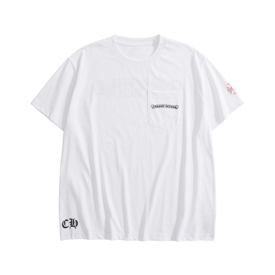 CH Chrome Hearts USA Exclusive T-ShirtThis item is made from 200g 26-thread-count cotton, offering a soft and breathable feel for unparalleled comfort. The plastisol hand-printing process ensures vibrant, long-lasting colors and clear definition, s