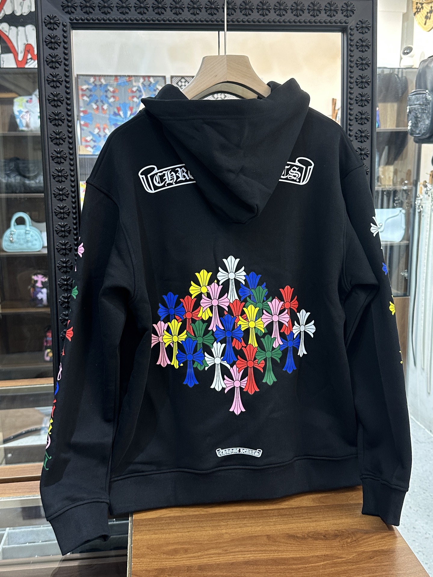 Chrome Hearts Rainbow Phantom Cross Black Zip-Up HoodieSize: S M L XL