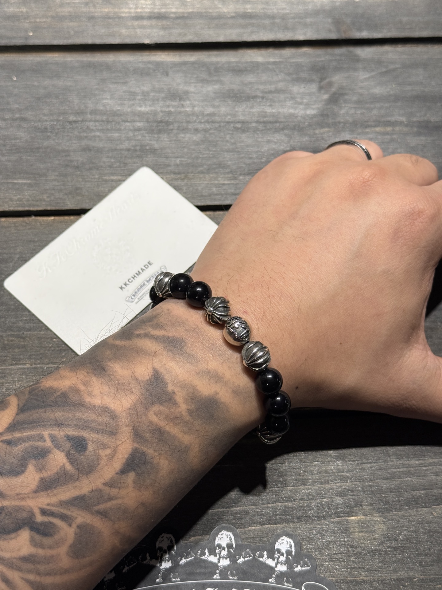 8-bead obsidian bracelet, available now.