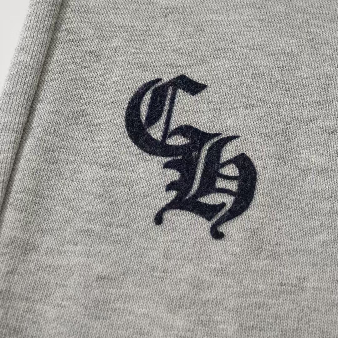 CH 25SS New Grey Flocked Long Sweatpants