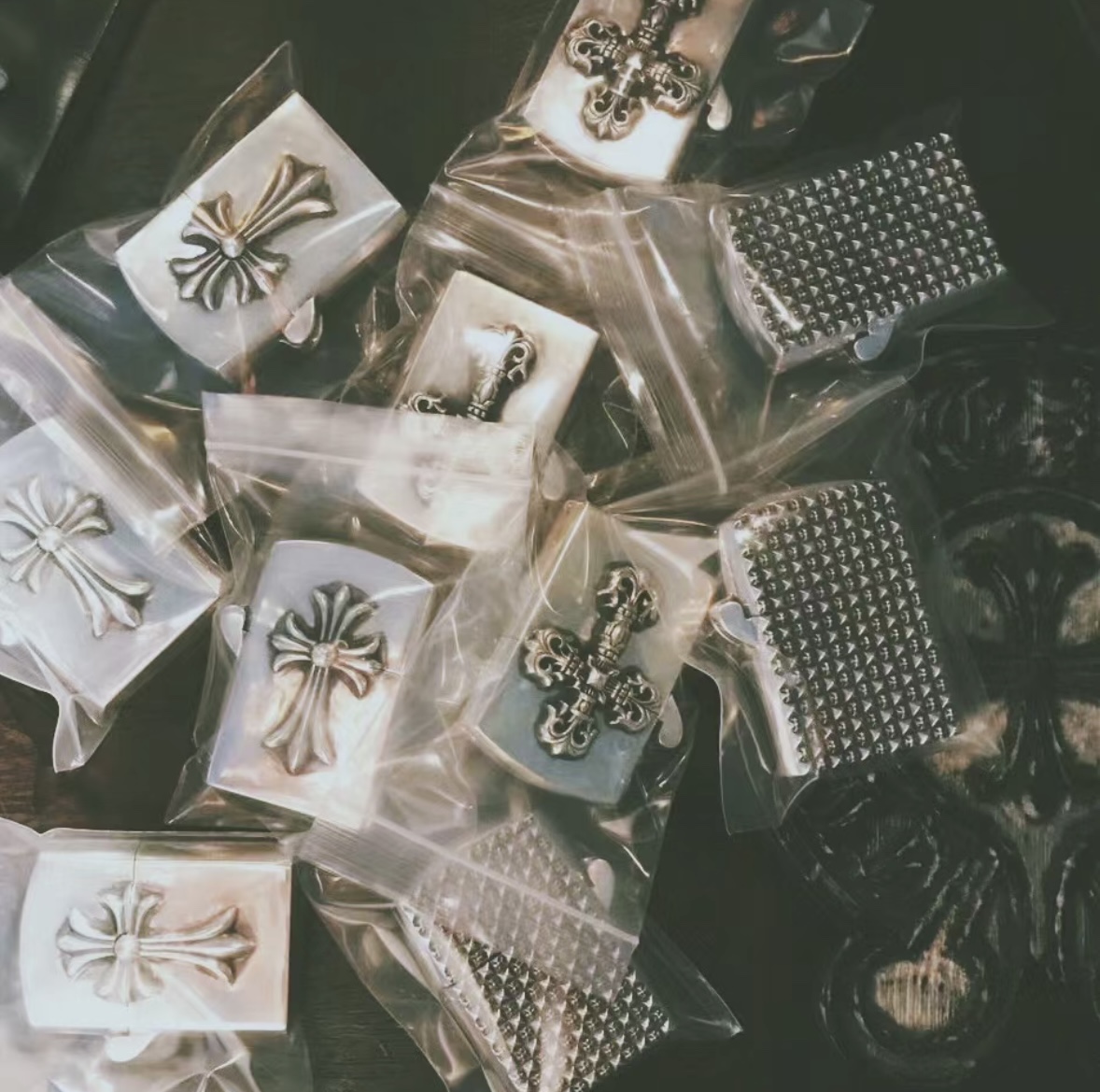 Chrome Hearts Flame Cross Lighter Case