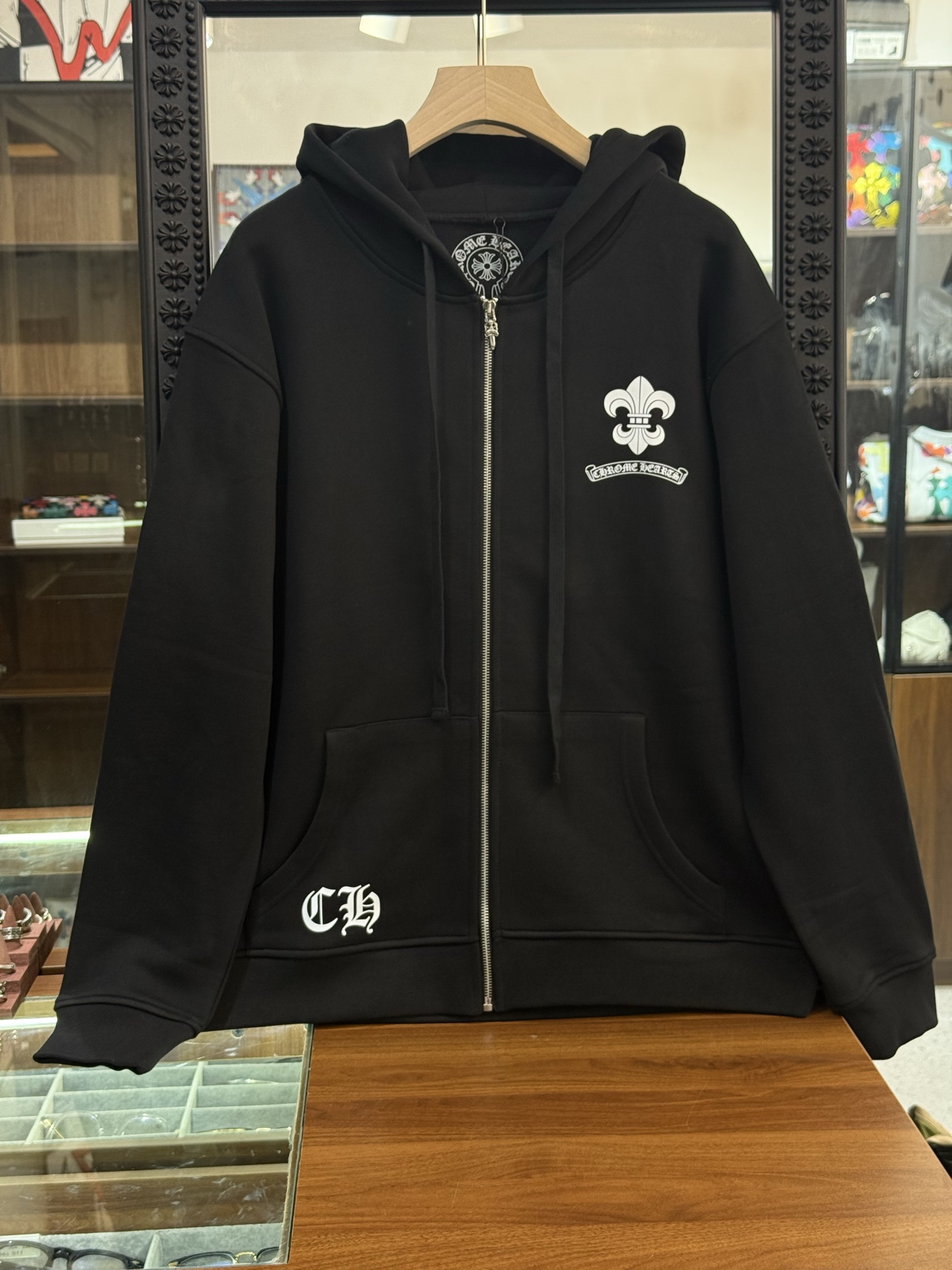 Chrome Hearts Scout Scroll Print Zip-Up HoodieSize: S M L XL