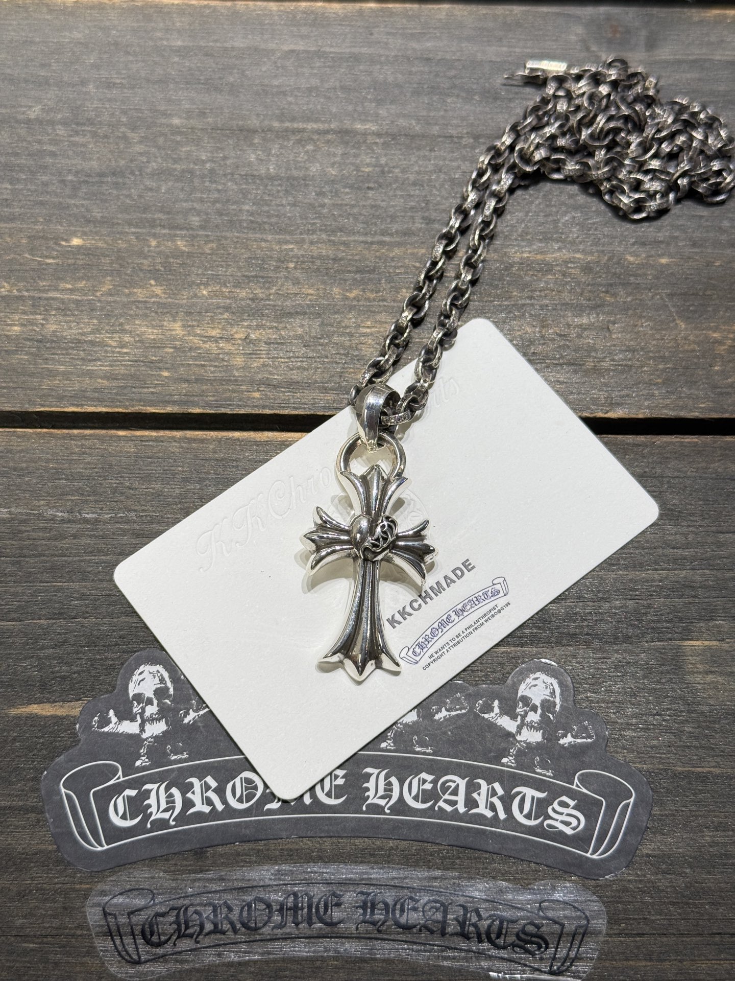 Heart-shaped cross pendant + PP letter chain - Hot selling item, in stock.