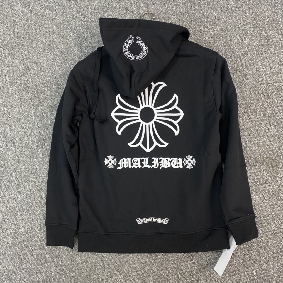 Chrome Hearts Classic Cross Sanskrit Zip-Up SweatshirtMade of 42-count 380g pure cotton, featuring a custom antique silver zipper pull and imported ink printing for a 3D effect. Perfectly customized for your needs!Sizes: M L XL XXL