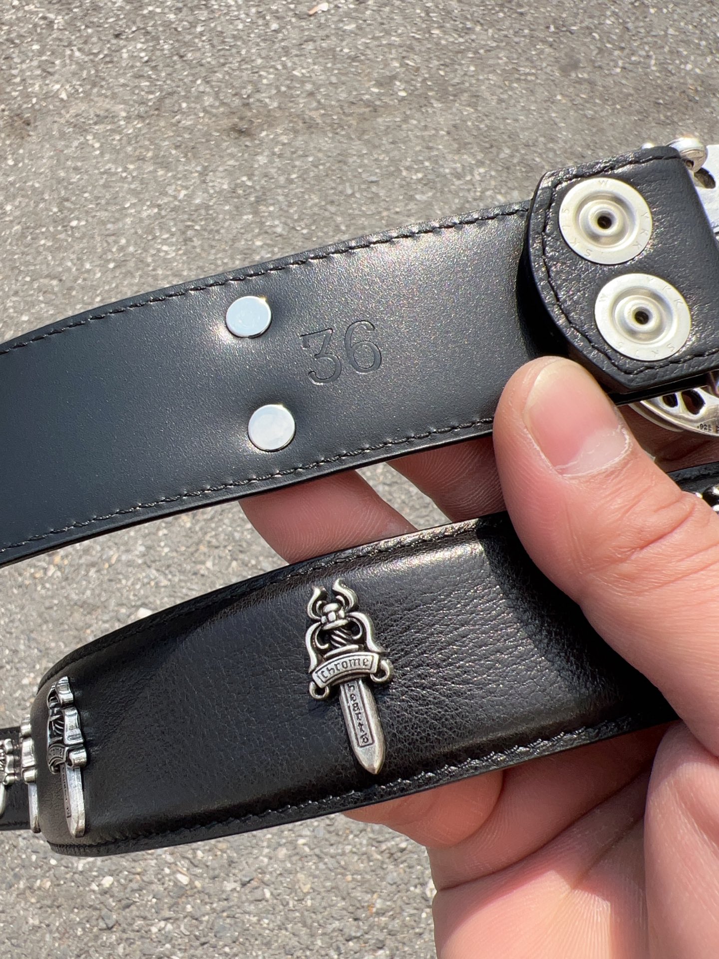 Chrome Hearts Tomb Buckle with Holy Sword Belt