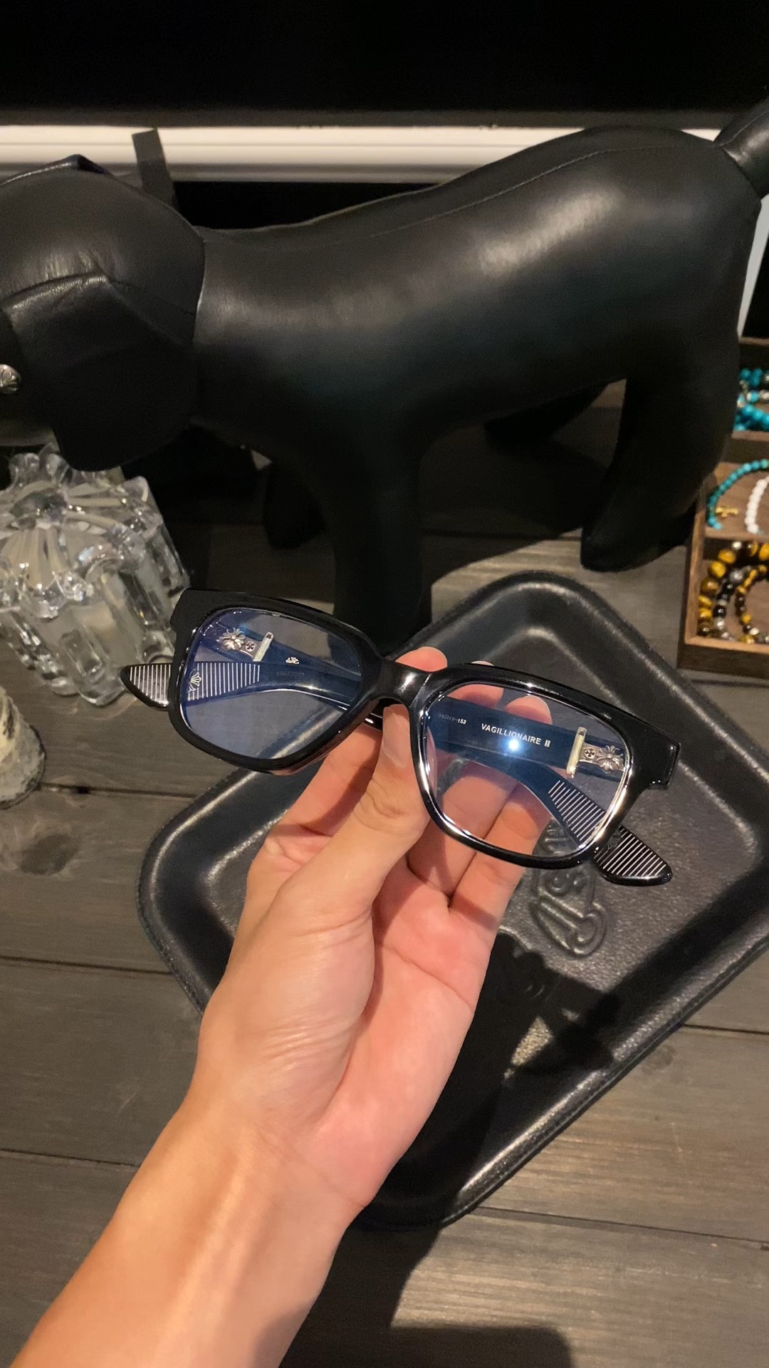 Limited edition new style, first batch of 50 pairs925 sterling silver hardware, sword-shaped eyeglasses