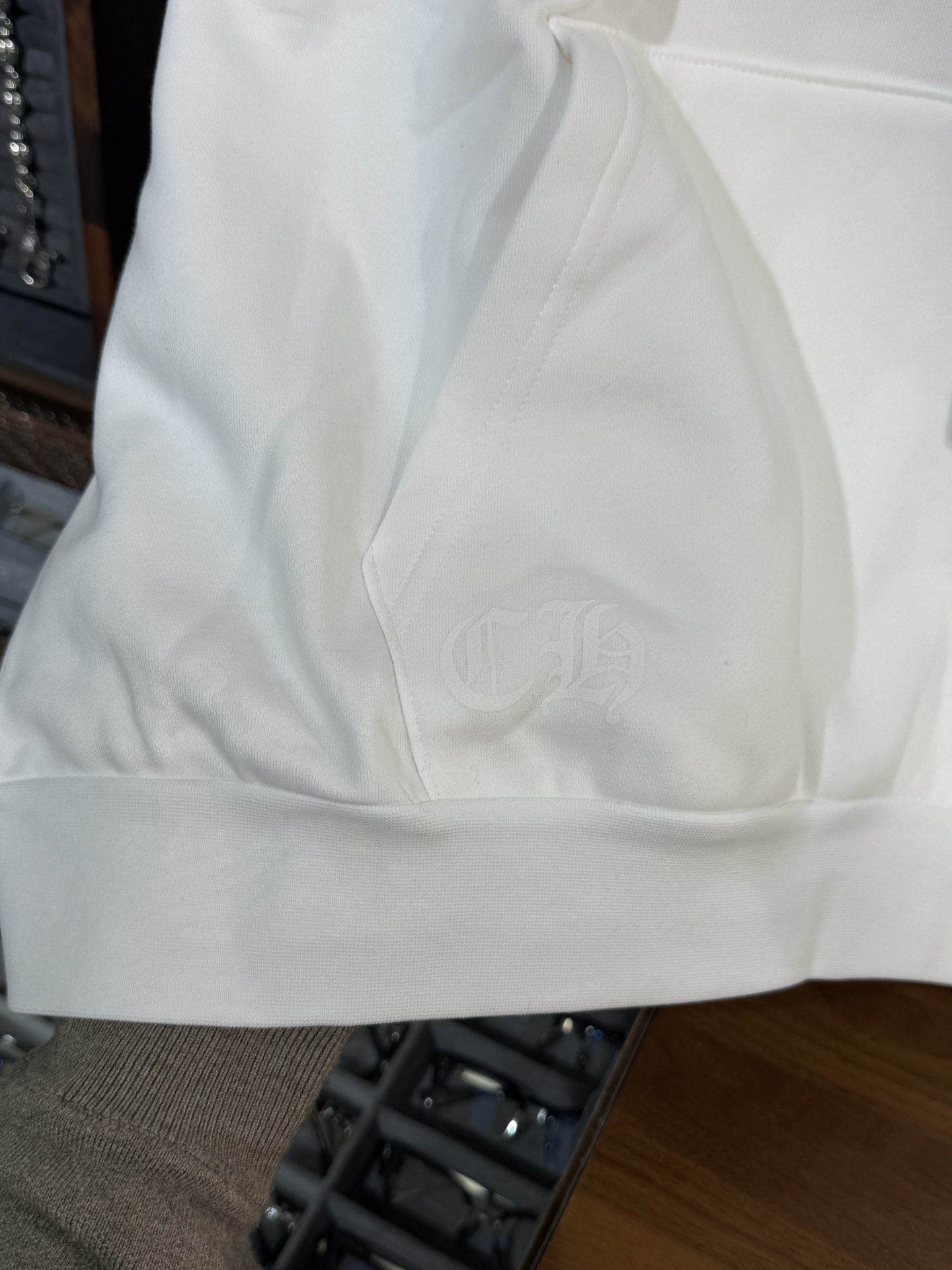 Chrome Hearts Pink Horseshoe Flower Sleeve Hooded Zip-Up SweatshirtSize: S M L XL