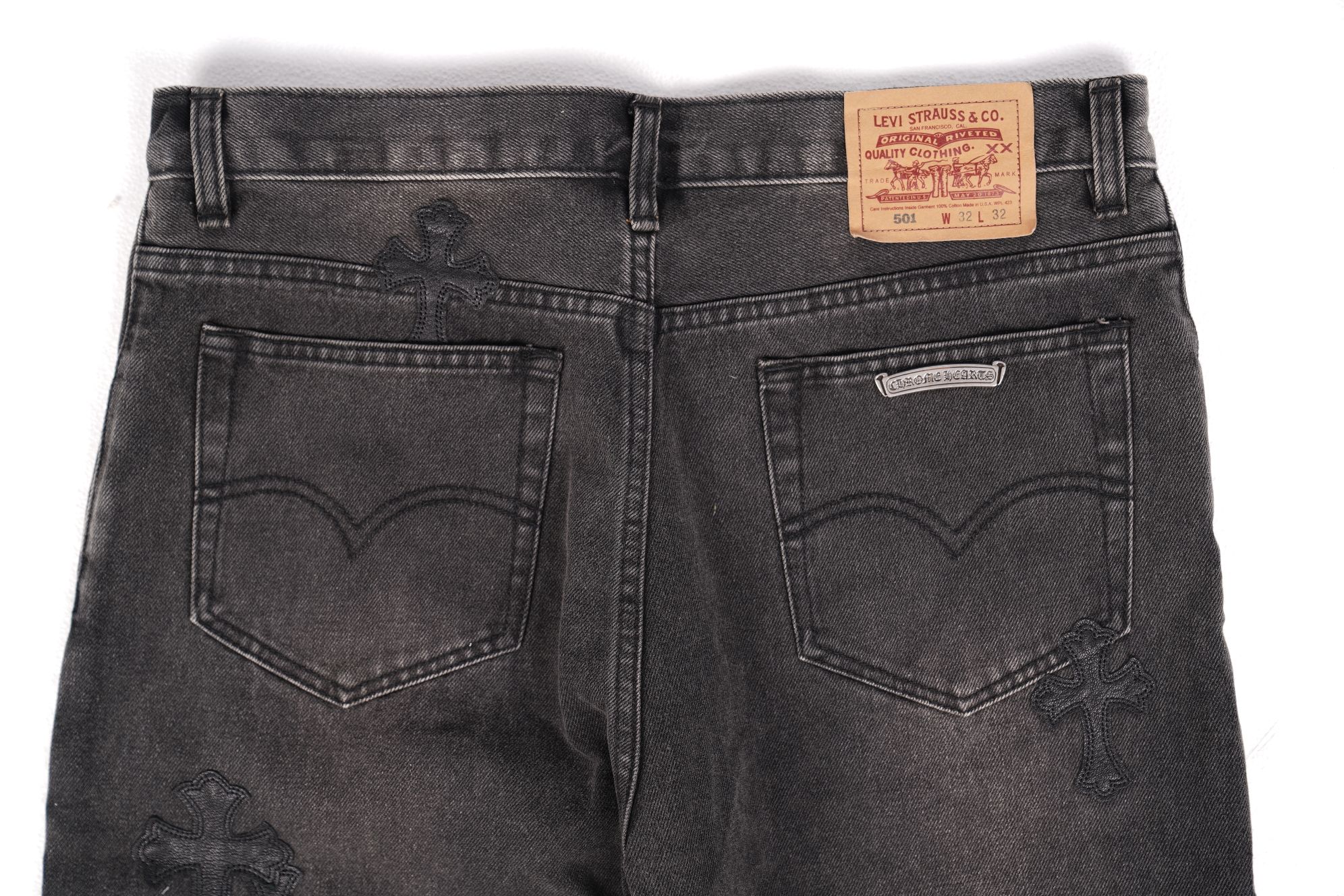 CH Rock Black Cotton NecklaceNingdan 7x7 Cotton All-Gen Black, Levies 501 Sole19 Genuine Black Lambskin Cross with Lambskin LetteringComplete Set of Electroplated Genuine Silver Five-Piece Frame (Not Imitation Silver!)